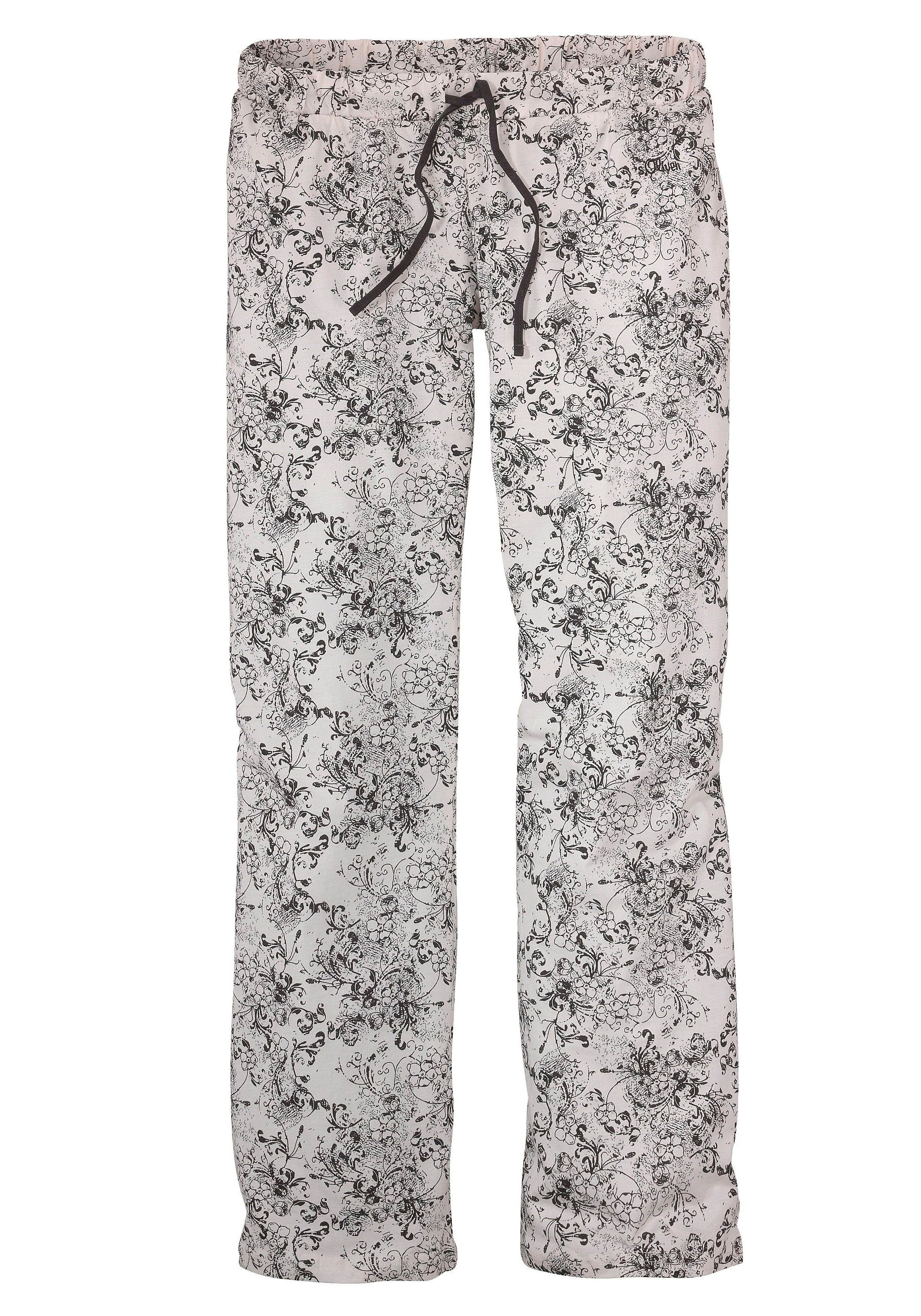 s.Oliver RED LABEL Beachwear Pyjama met fijn bloemmotief (2-delig, 1 stuk)