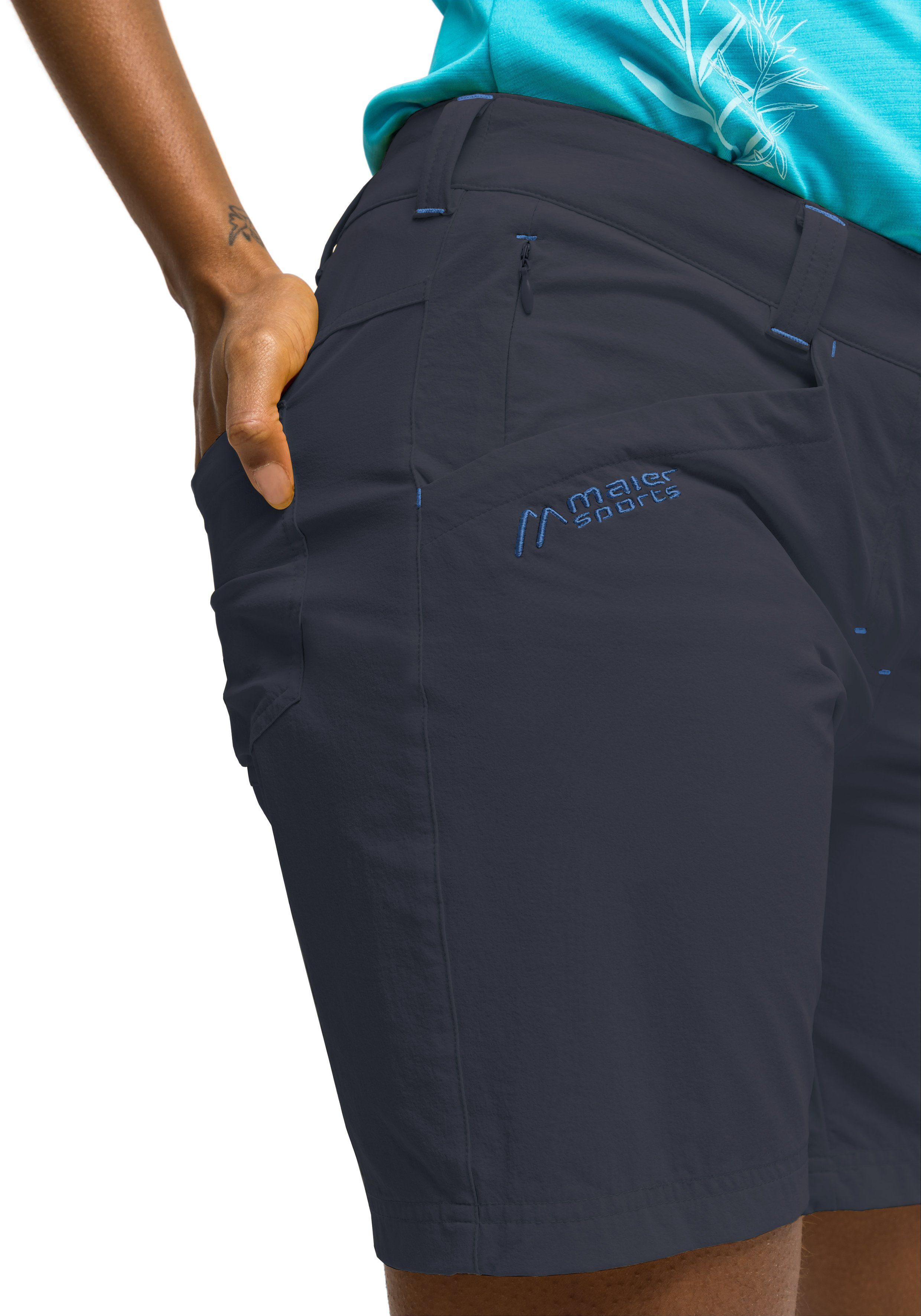 Maier Sports Functionele short Lulaka Shorts Dames shorts, korte wandelbroek, outdoorbroek met 4 zakken, regular fit