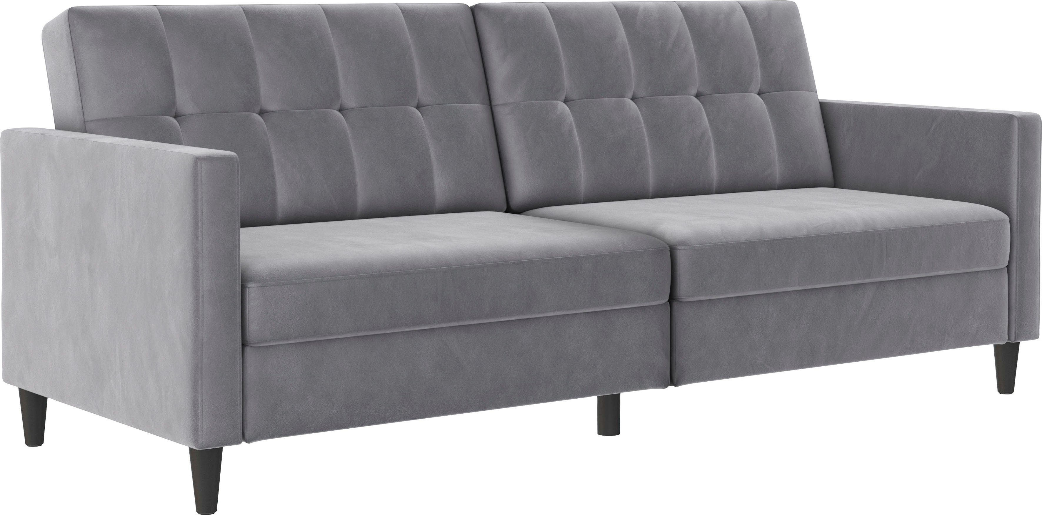Dorel Home 3-zitsbank Hartford II Slaapfunctie, rugleuning 2-delig, 3-voudig verstelbaar, zithoogte 43 cm