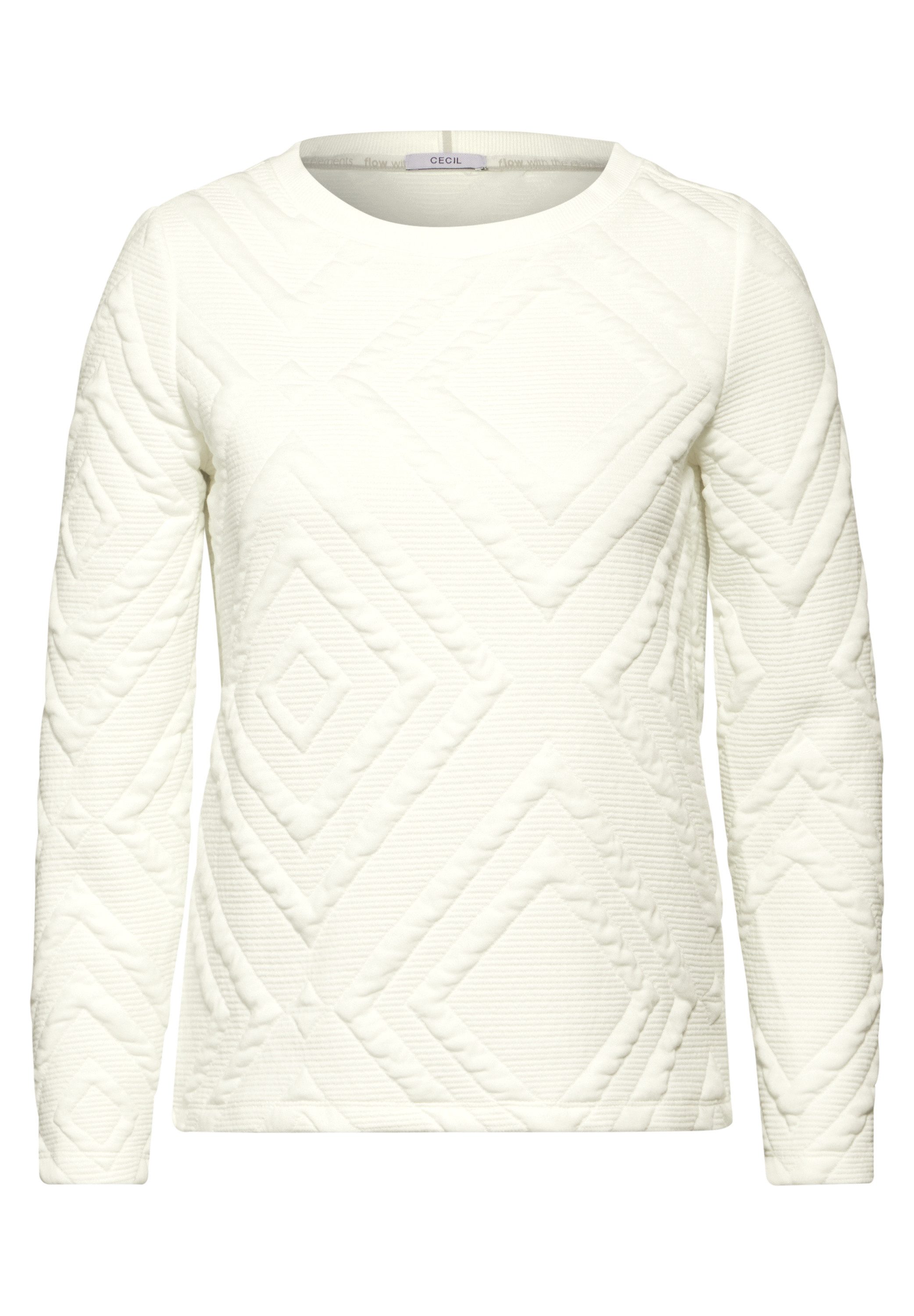Cecil Sweatshirt met 3d structuurpatroon