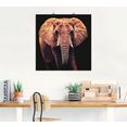 artland artprint olifant in vele afmetingen  productsoorten -artprint op linnen, poster, muursticker - wandfolie ook geschikt voor de badkamer (1 stuk) zwart