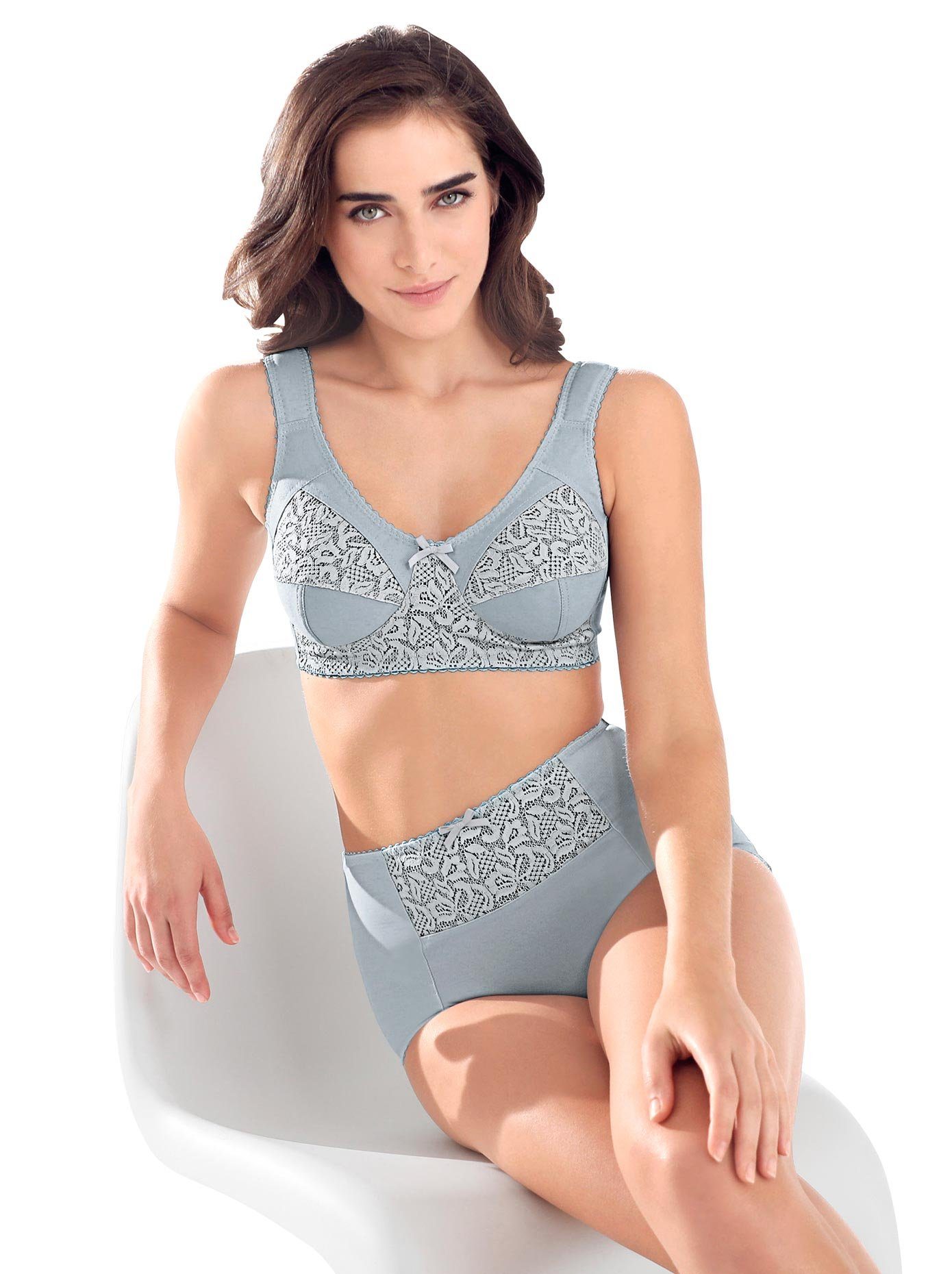 wäschepur Pantyslip (1 stuk) dames slips maat 50 zilver(kleur)