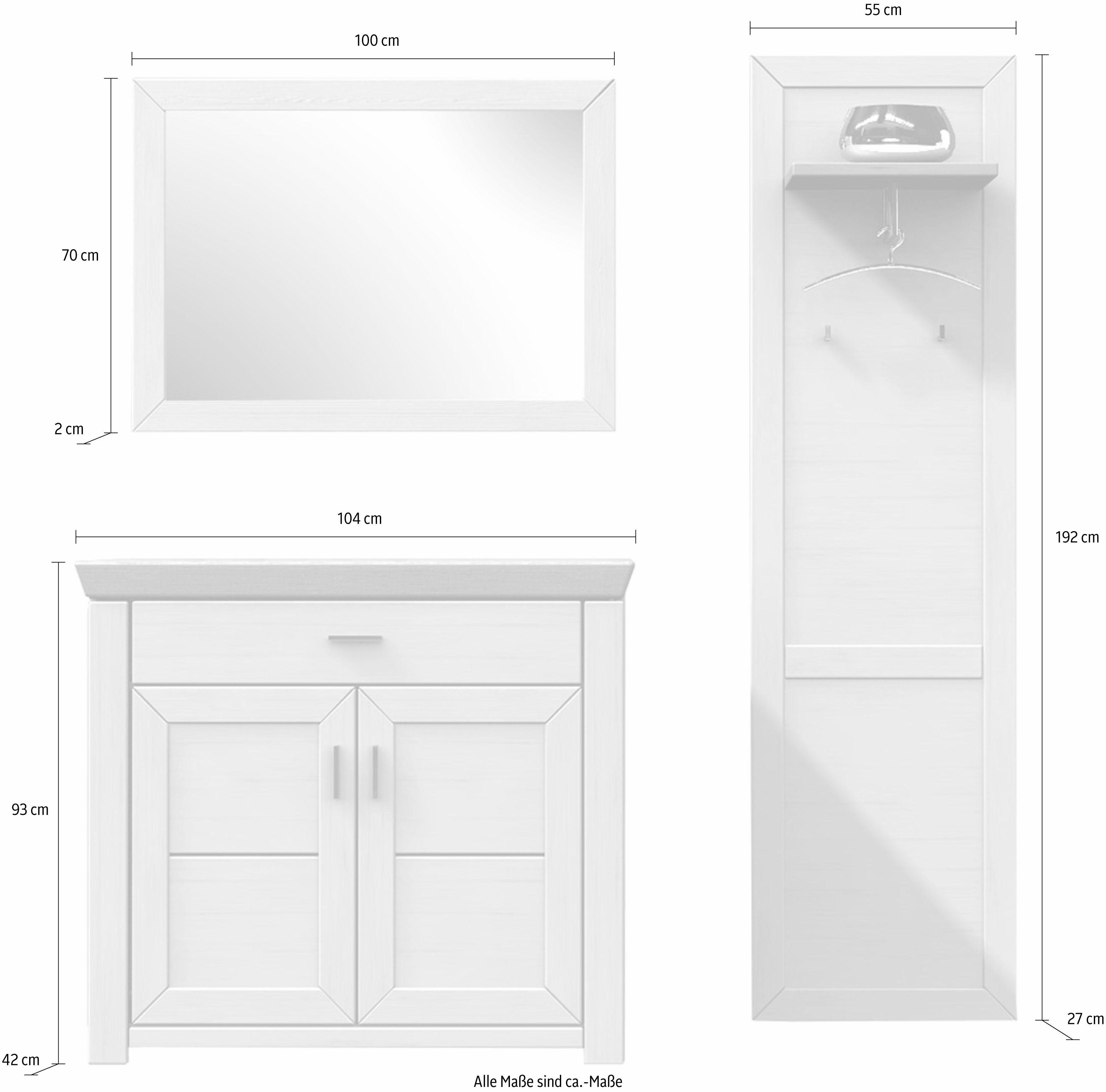set one by Musterring Halmeubelset York in landelijke stijl (set, 3-delig)