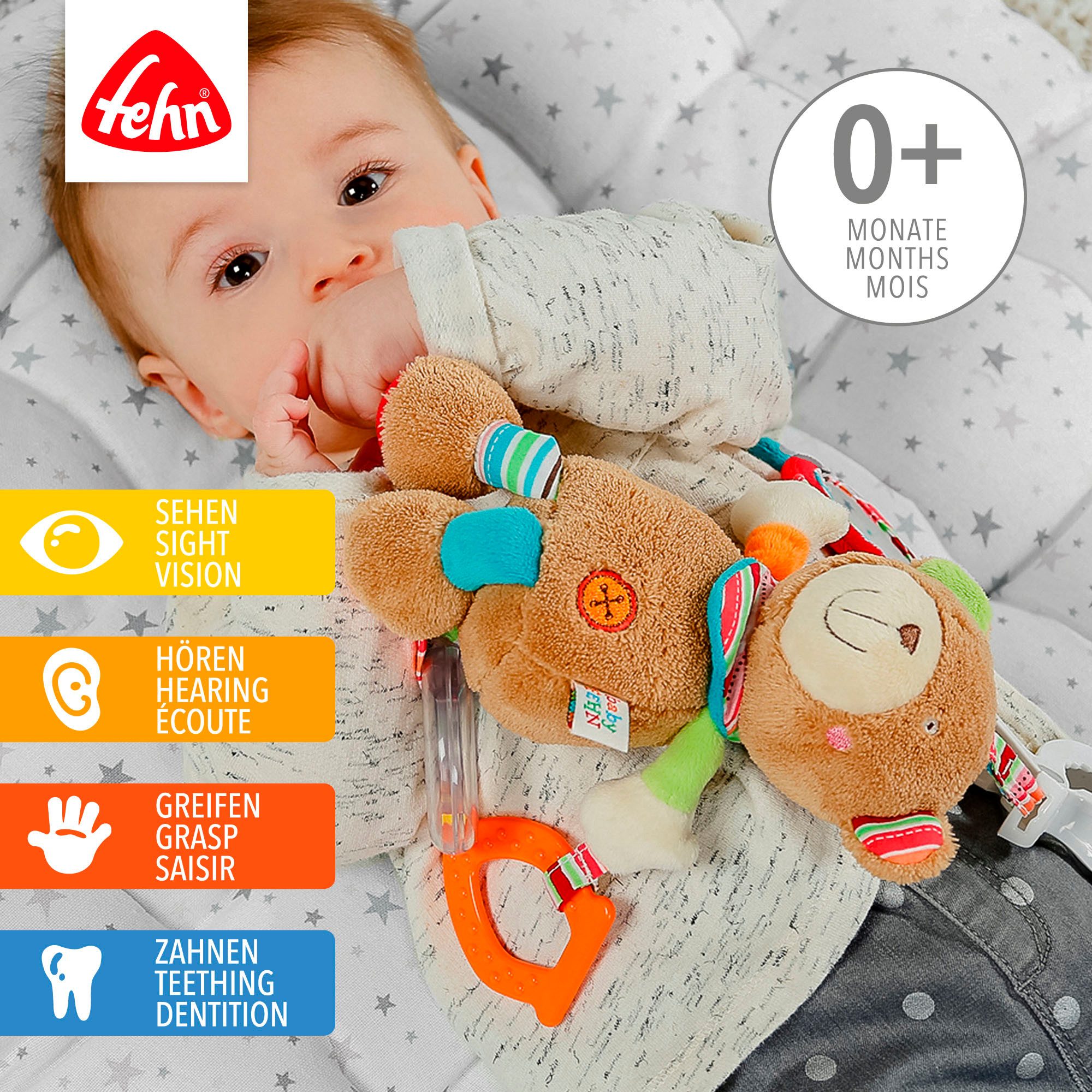 Fehn Grijpspeeltje Classic Stars, Activity-teddy