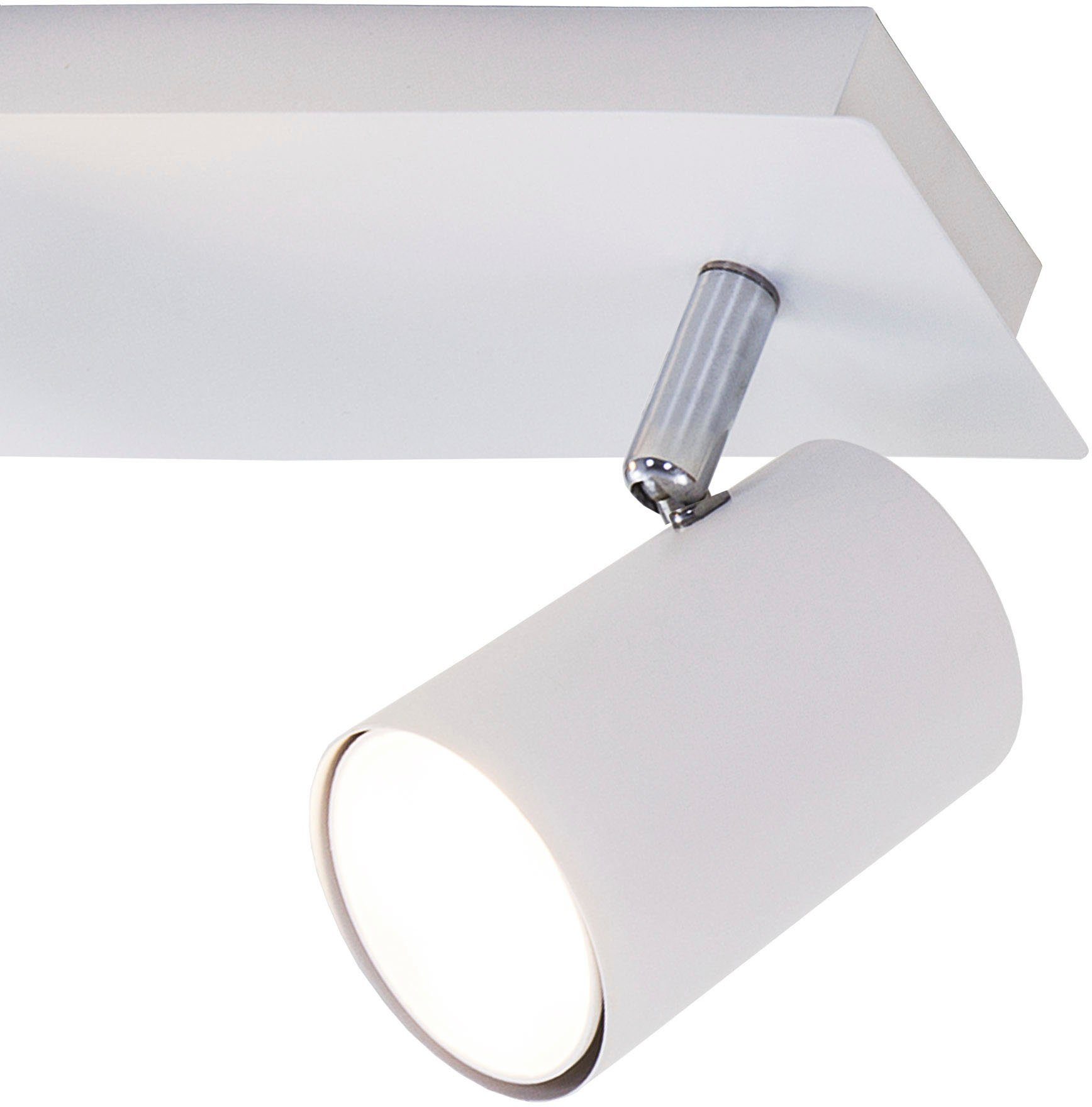 Briloner Leuchten Ledplafondspots 2857036 Run Plafondlamp, 45x8x12,3 cm, wit, max. 40W, GU10, woonkamer, gang, kantoor