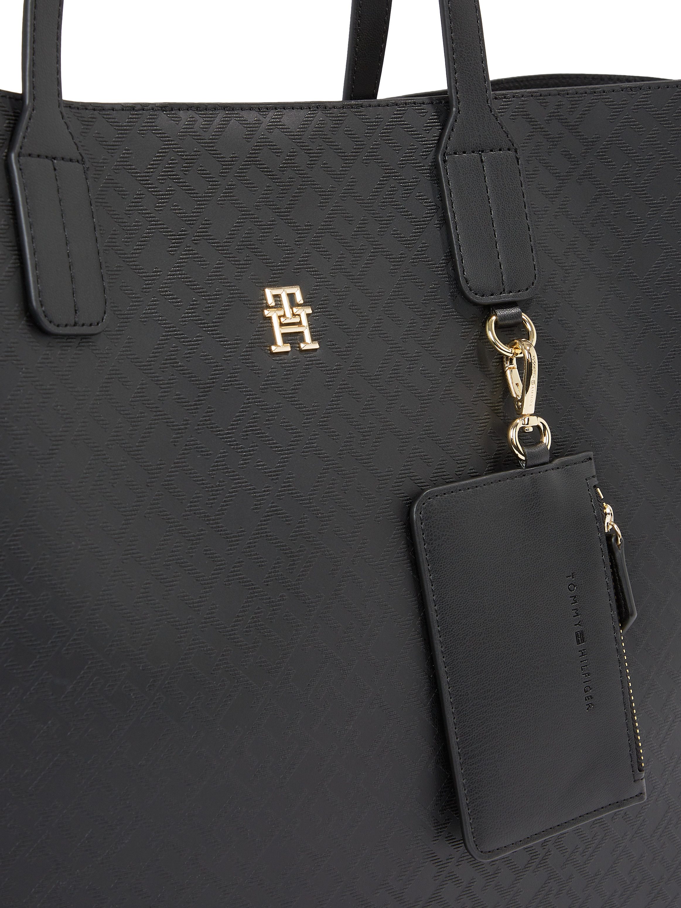 Tommy Hilfiger Draagtas TH DISTINCT TOTE MONO , dames handtas, schoudertas, shopper met th-logo-embleem