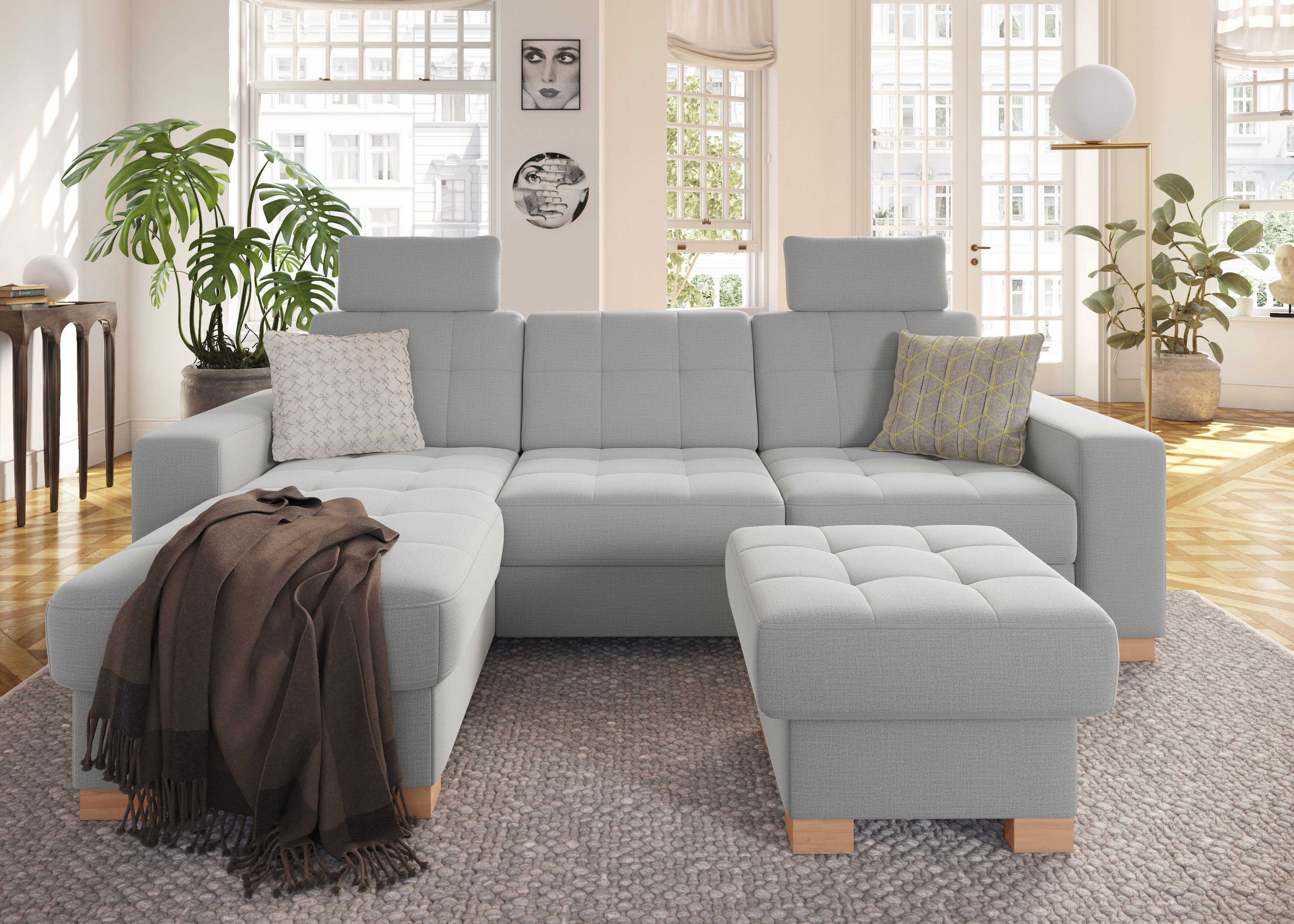 sit&more Hoekbank Quincy L-vorm naar keuze met slaapfunctie en bedkist