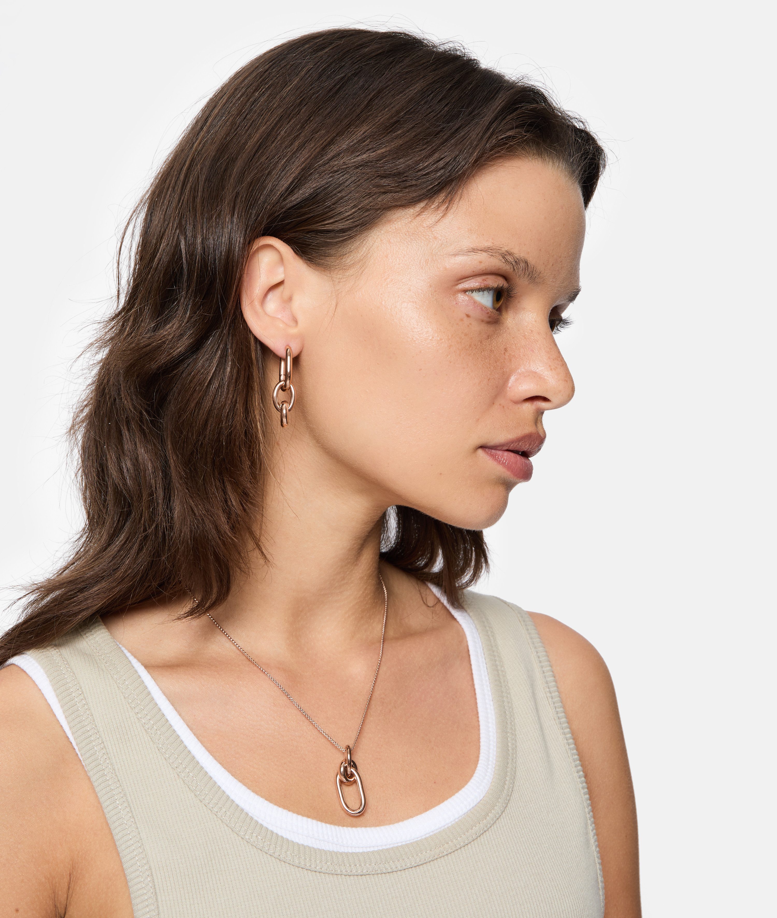 Liebeskind Berlin Paar creolen Sieraden cadeau roestvrijstalen oorbellen Modern Knot