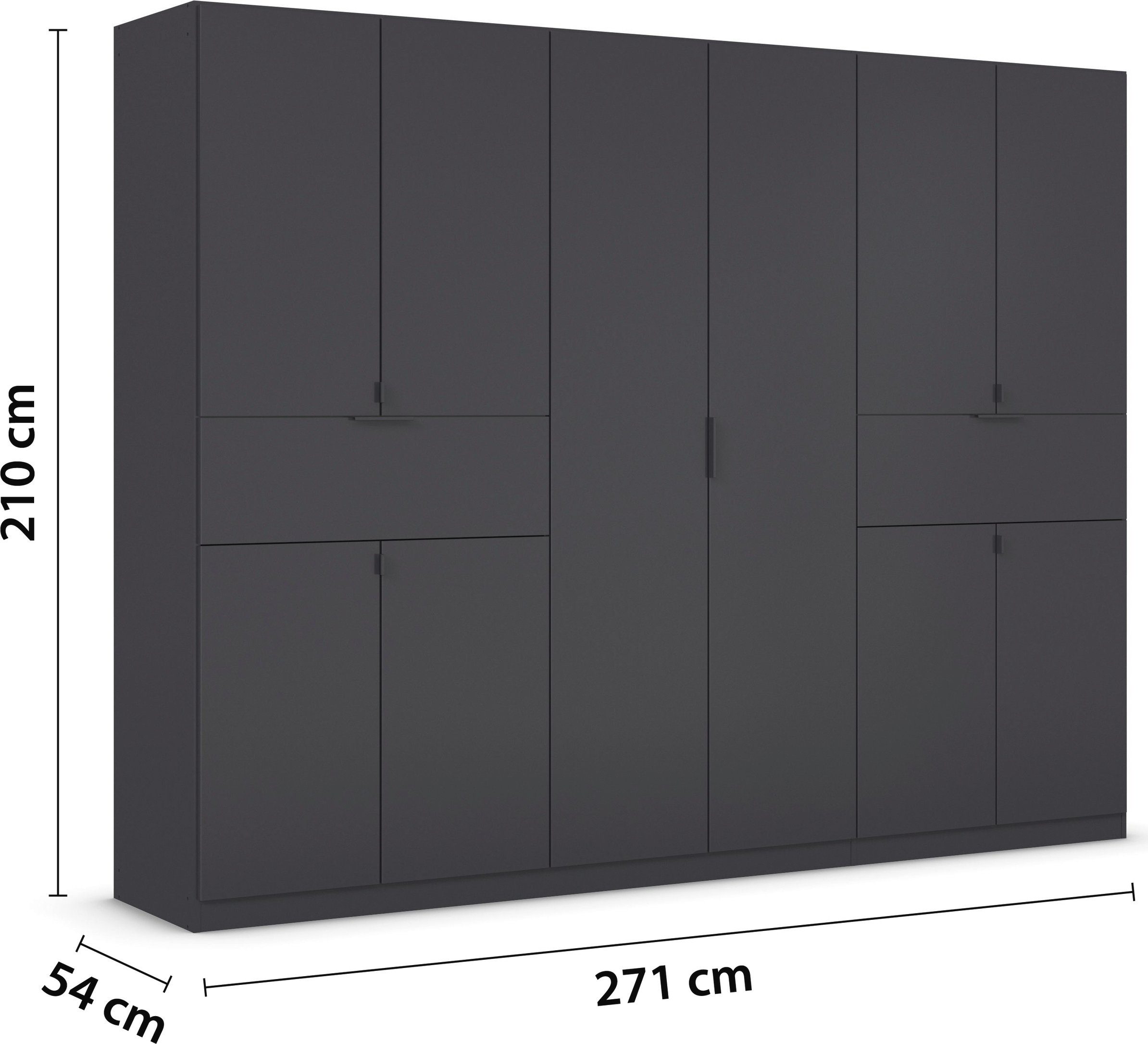rauch Draaideurkast Kledingkast kast garderobe waskast TICAO met 2 ruime lades, veel opbergruimte made in germany