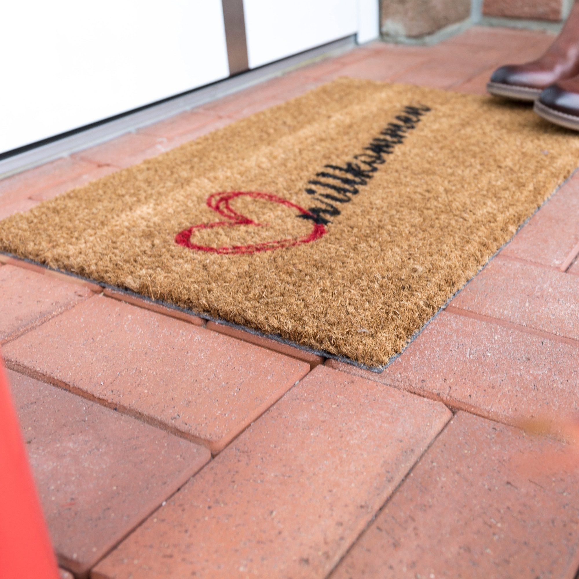 Andiamo Mat Kokos welkom Inloopmat, met tekst, antislip, geschikt voor binnen en buiten