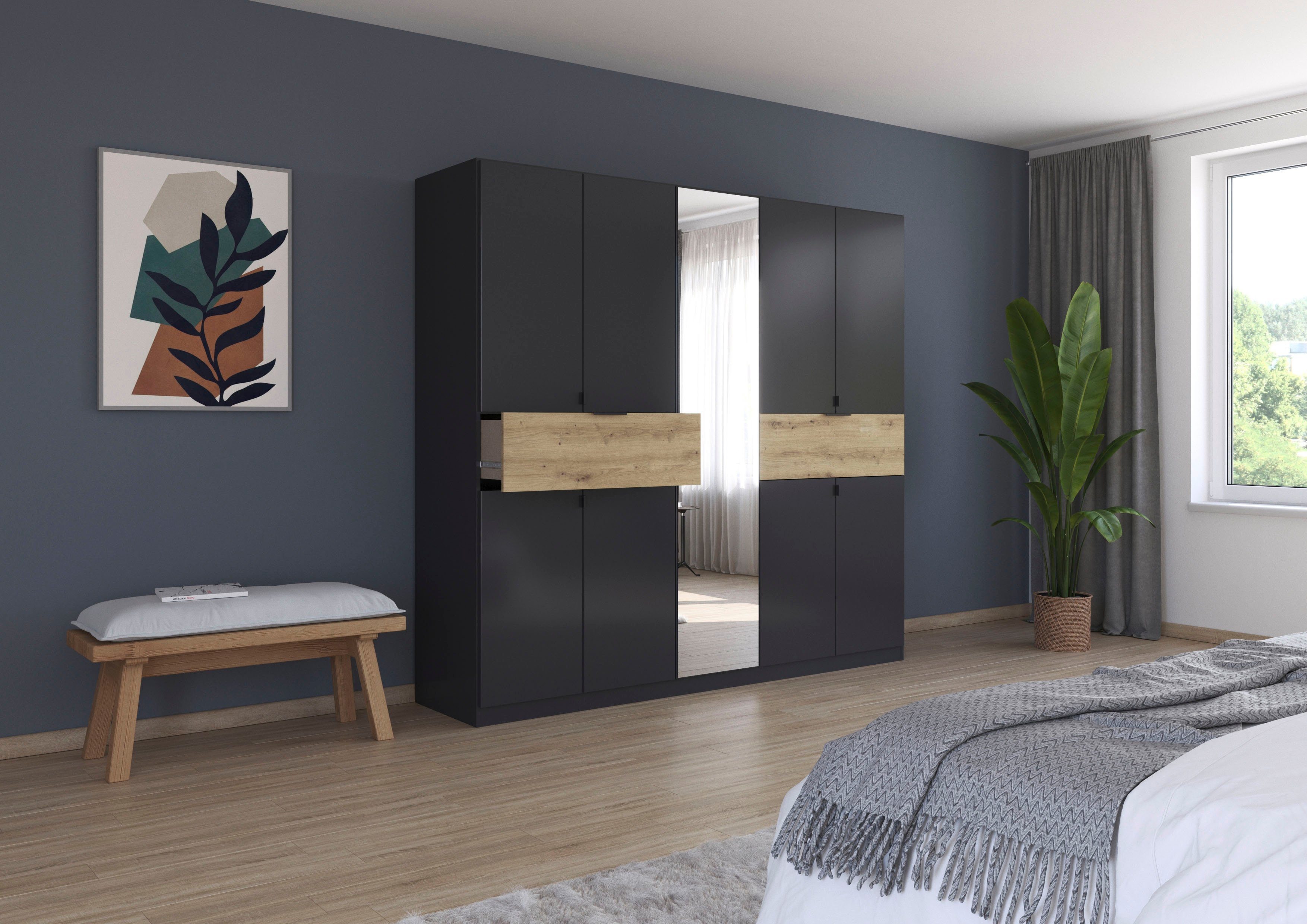 rauch Draaideurkast Kledingkast kast garderobe waskast TICAO met 2 ruime lades, veel opbergruimte made in germany
