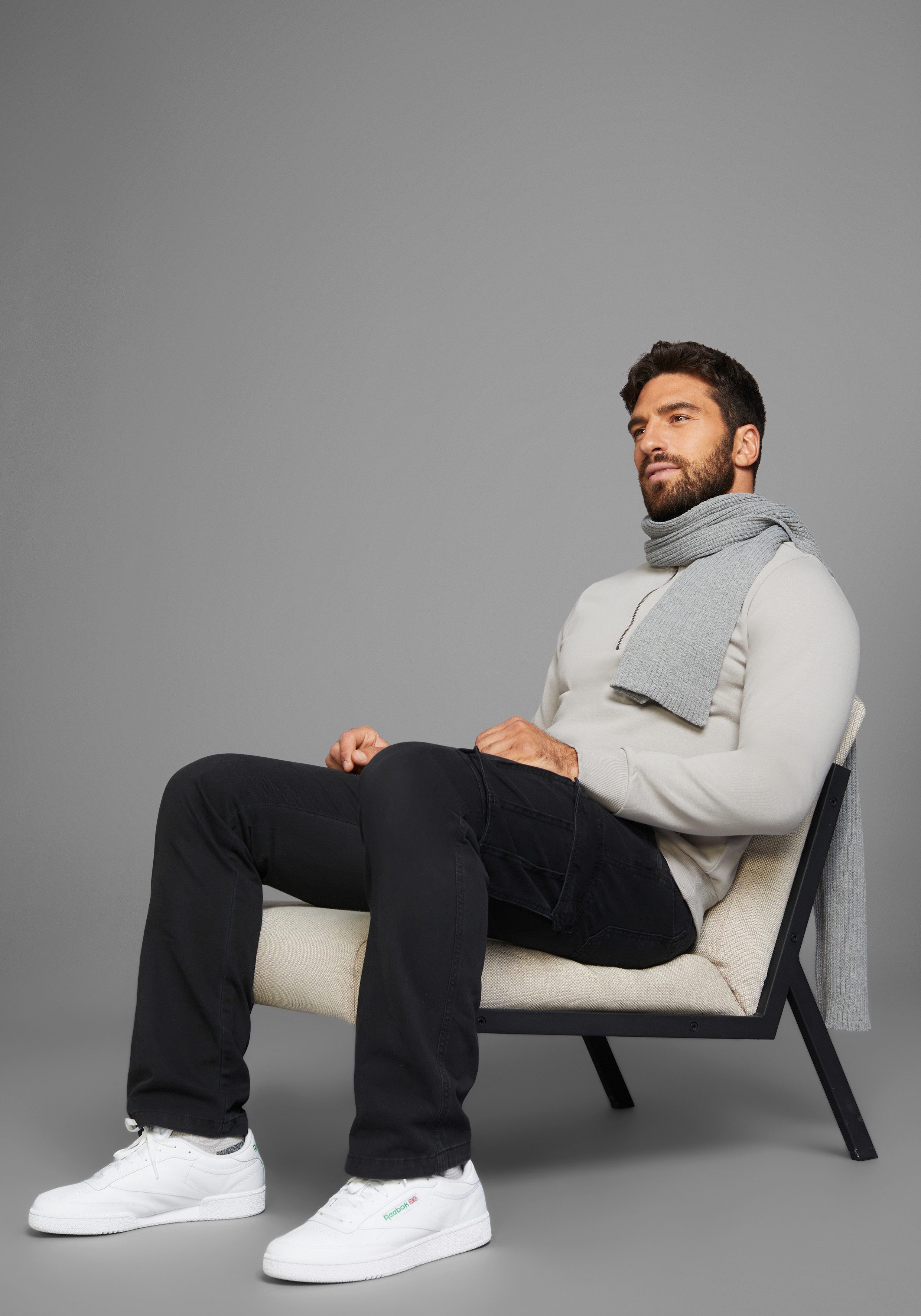 Bruno Banani Sweatshirt met schipperskraag