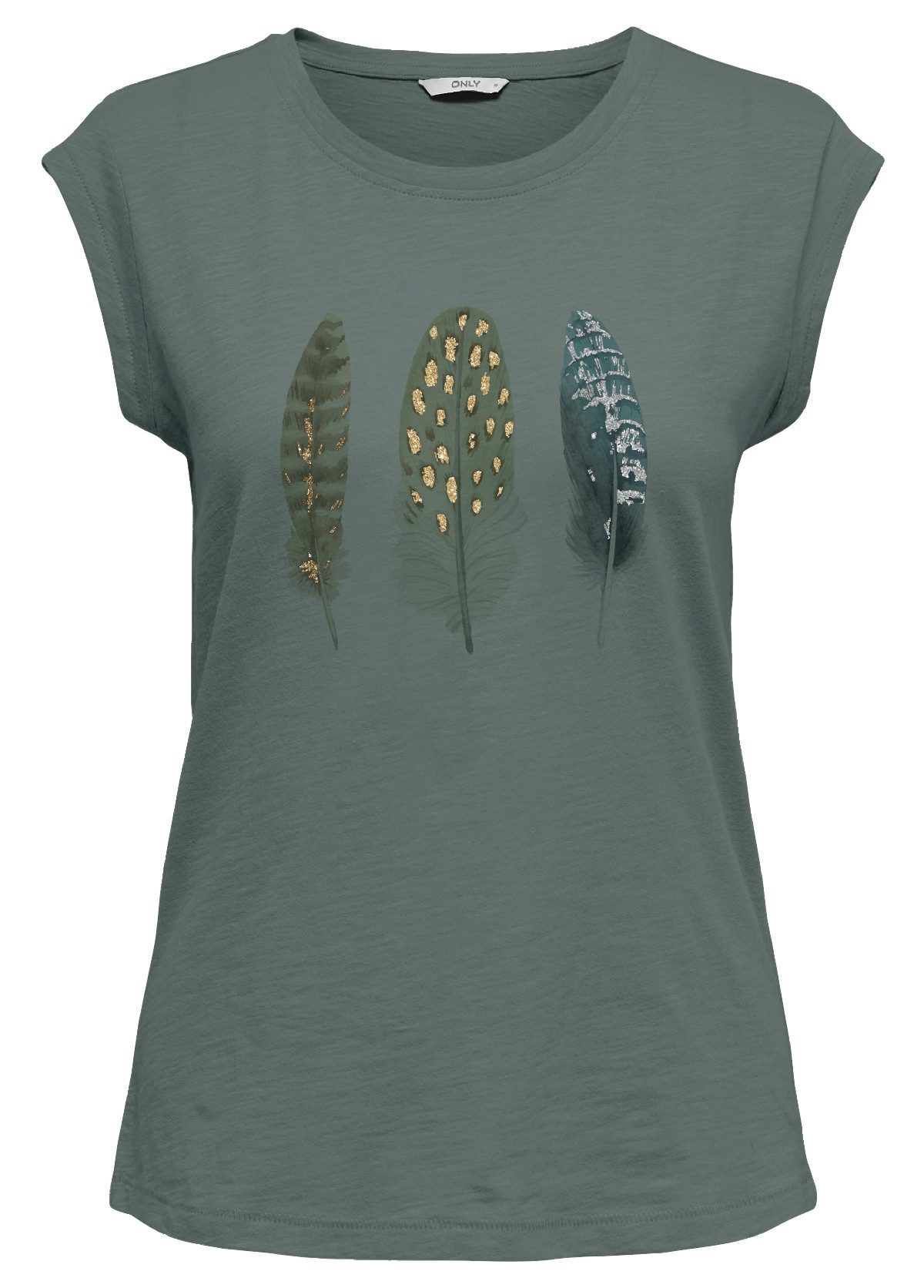 Only Shirt met korte mouwen FEEL/FEATHERS TOP BOX CS JRS