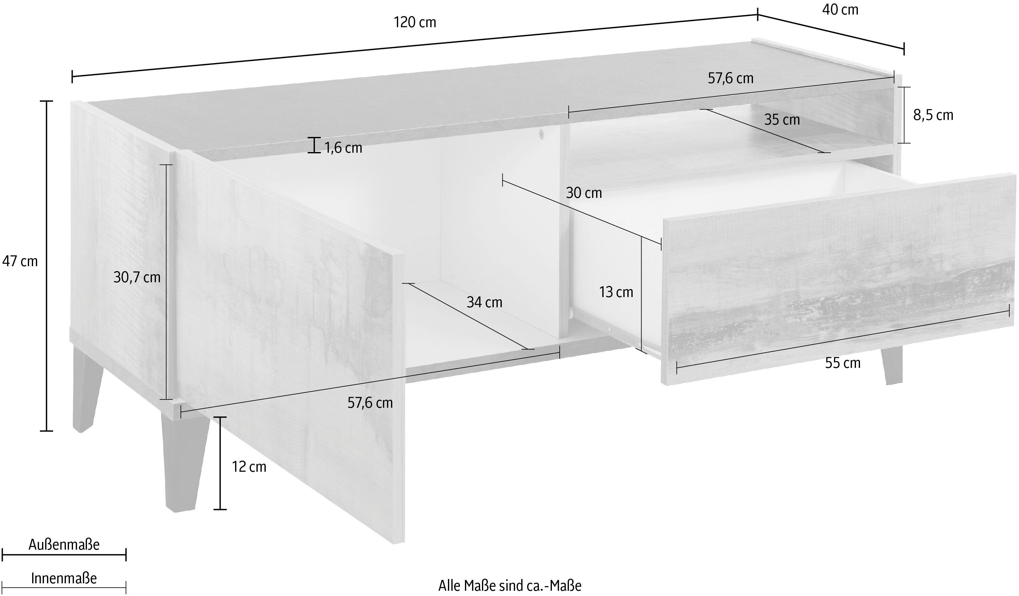INOSIGN Tv-meubel SUNRISE Breedte 120 cm