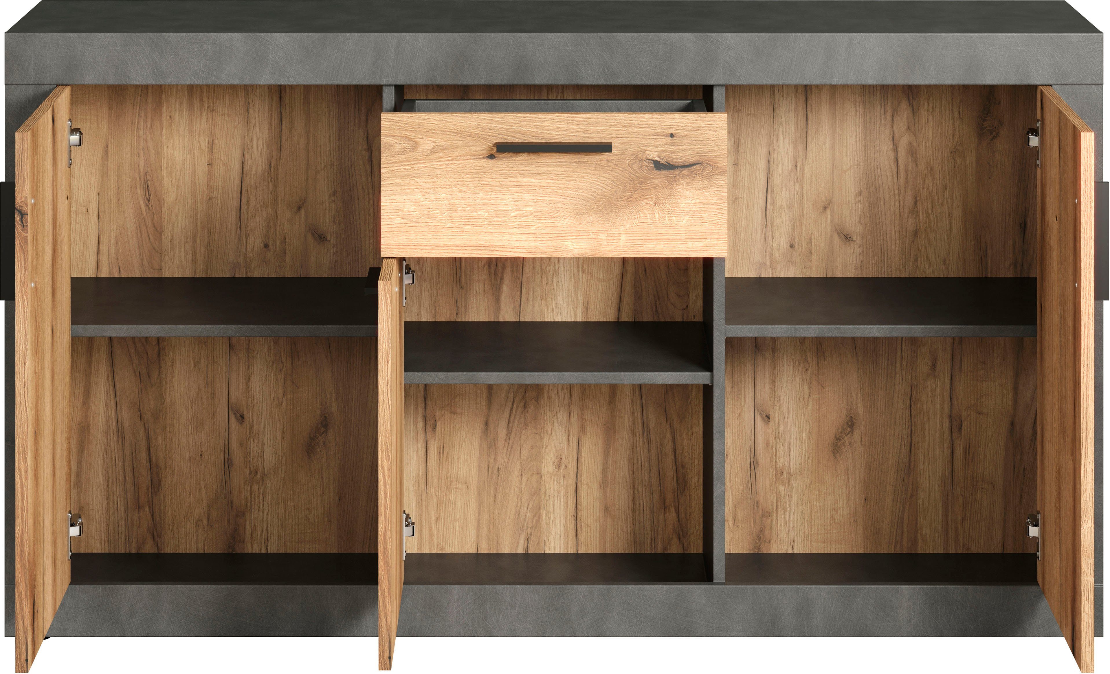 INOSIGN Dressoir Bergen Commode, flexibele opbergruimte, Breedte 149 cm (1 stuk)