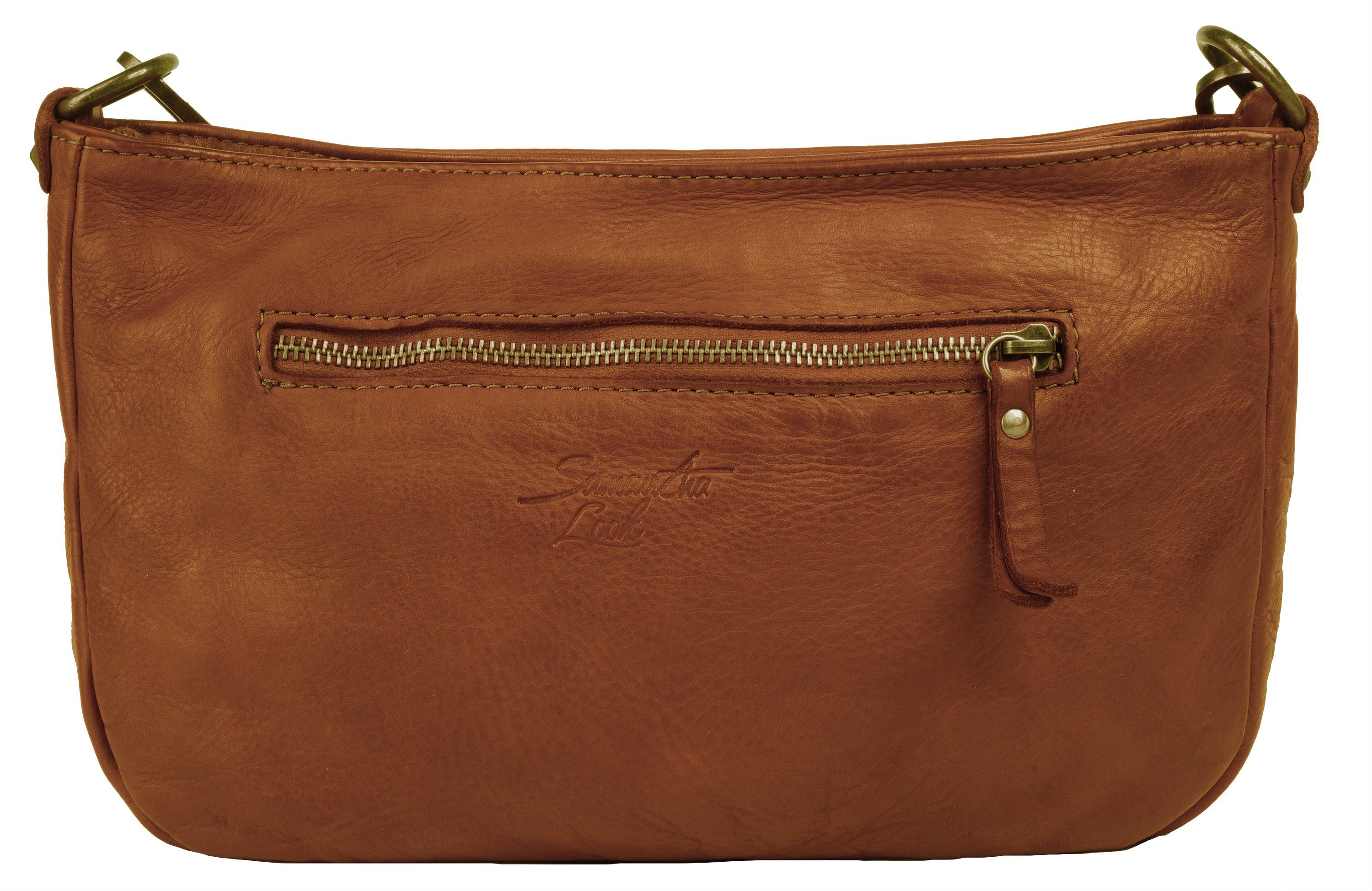 Samantha Look Schoudertas echt leer, made in italy