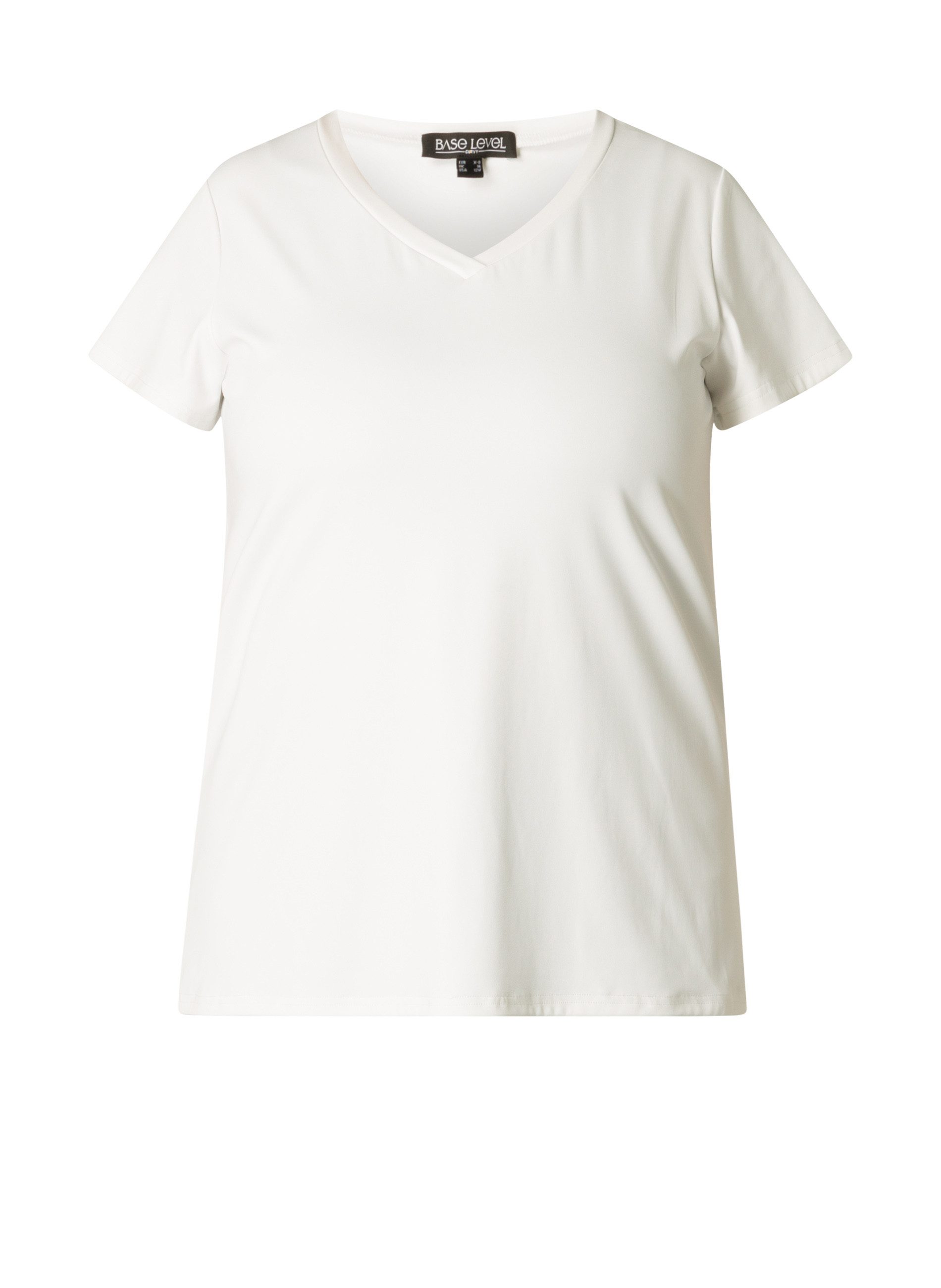 Base Level Curvy Shirt met V-hals Lilly met stretch