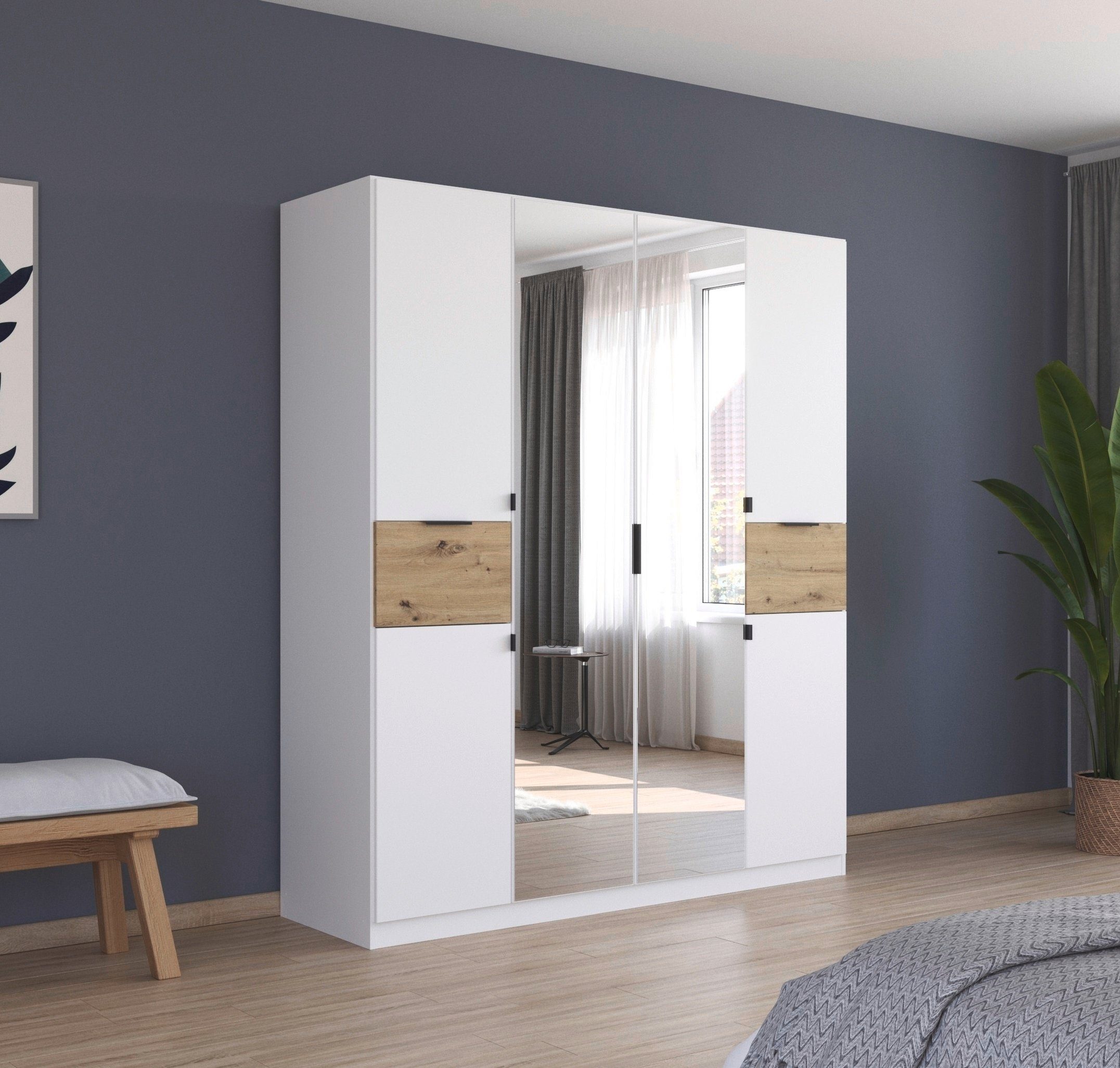 rauch Draaideurkast Kledingkast kast garderobe waskast TICAO met 2 ruime lades, veel opbergruimte made in germany