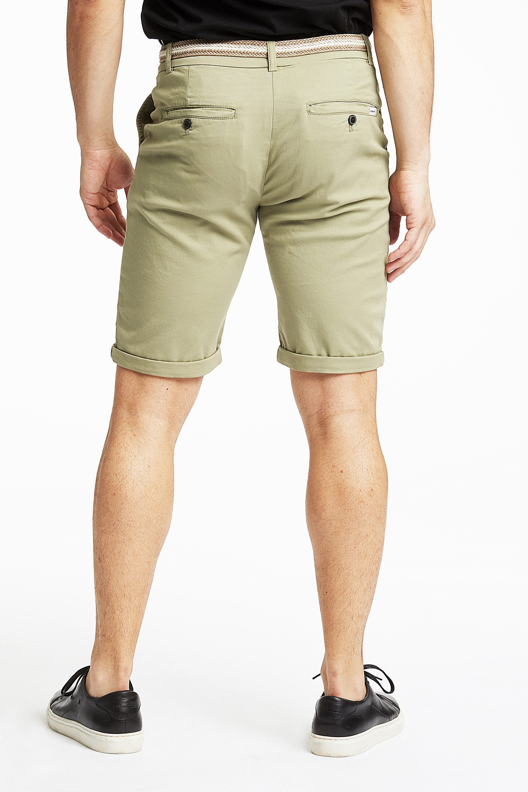 LINDBERGH Chino-short met riem en stretch (2-delig)