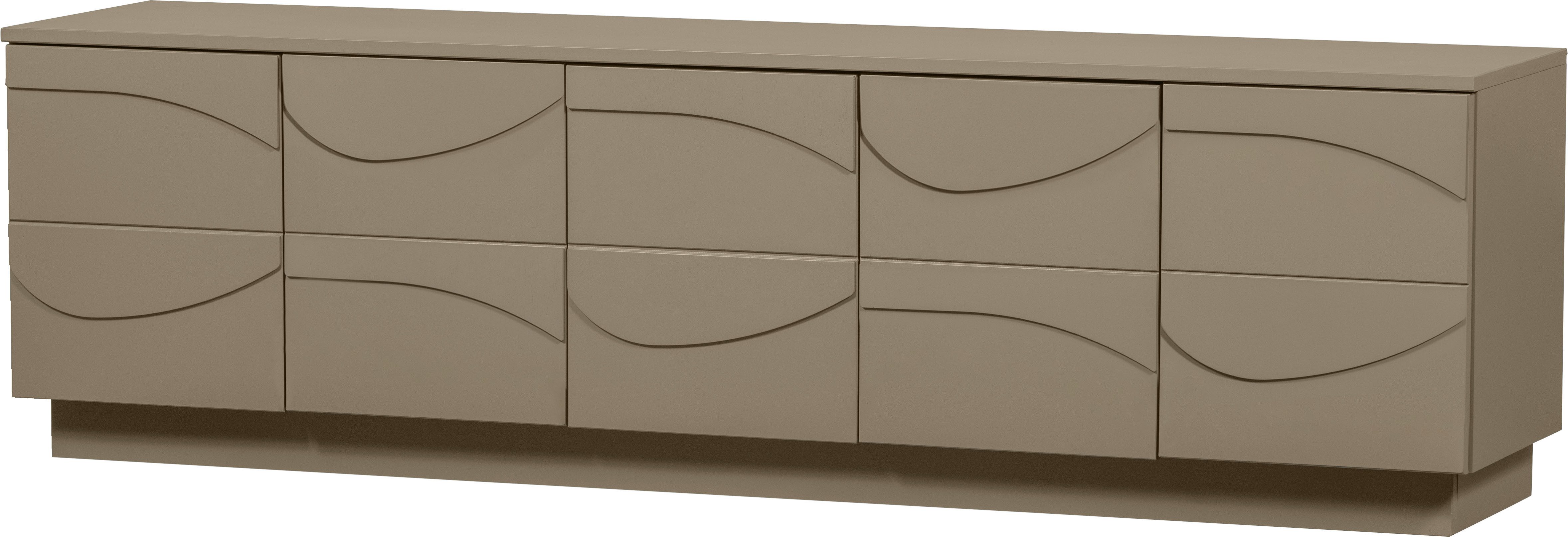 WOOOD Tv-meubel Teo TV-board met kabeldoorvoer, push-to-open functie, breedte 180 cm