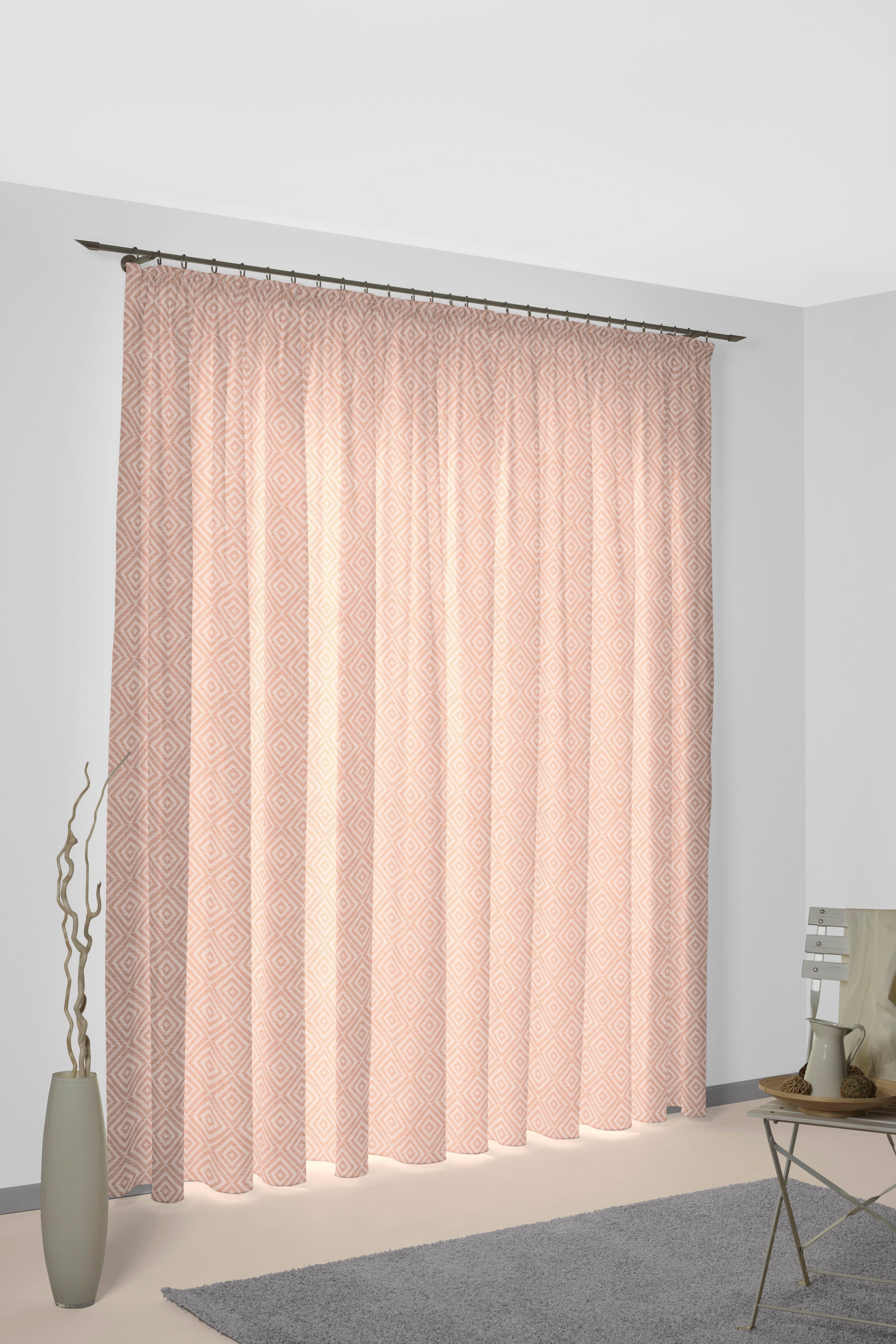Wirth Gordijn Telfort (1 stuk) kant & klaar gordijnen maat 132 cm x 145 cm bruin