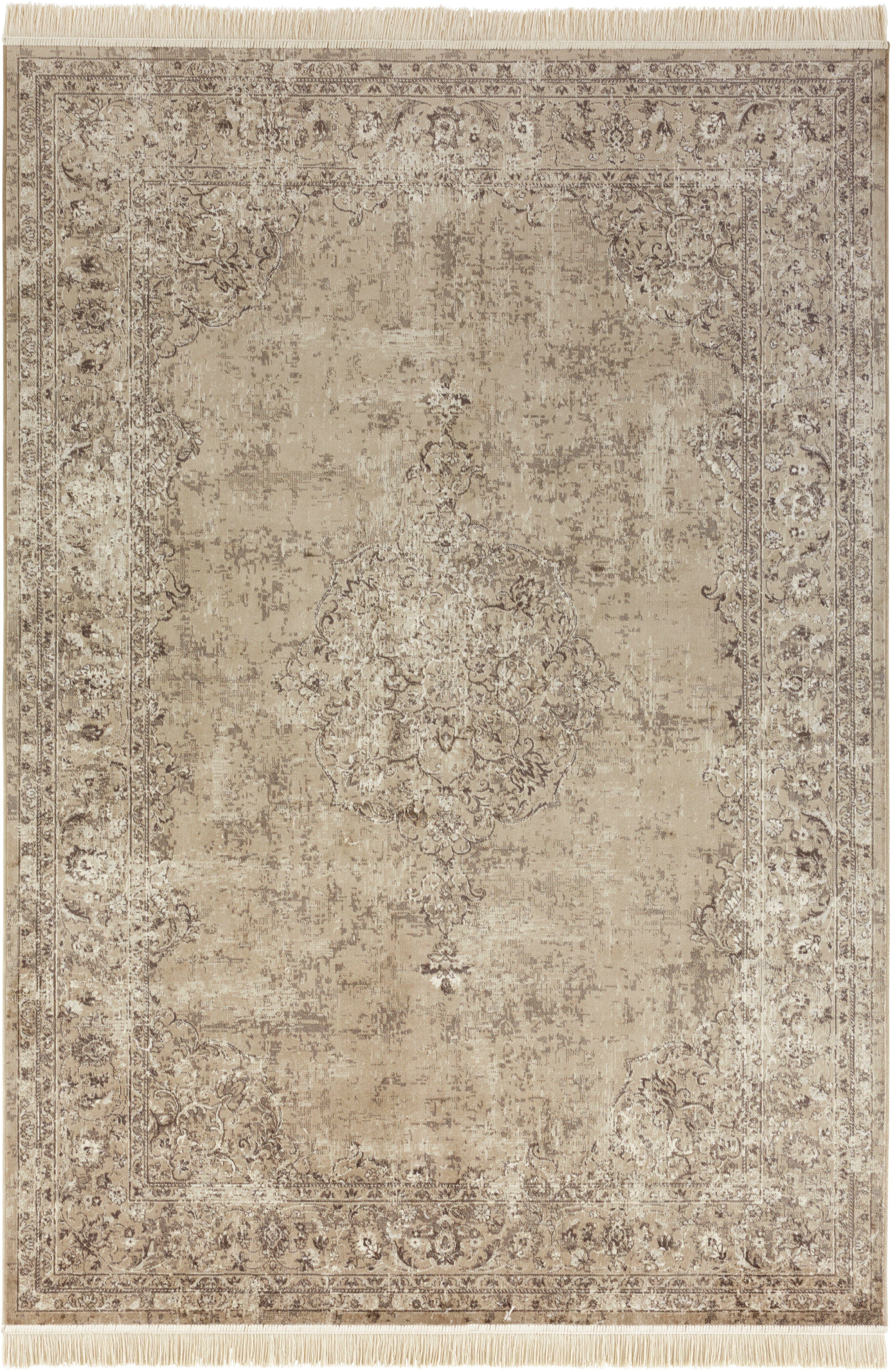 NOURISTAN Vloerkleed Orient Vintage medaillon Oriëntaals met franje, oriënt, woonkamer, slaapkamer, eetkamer