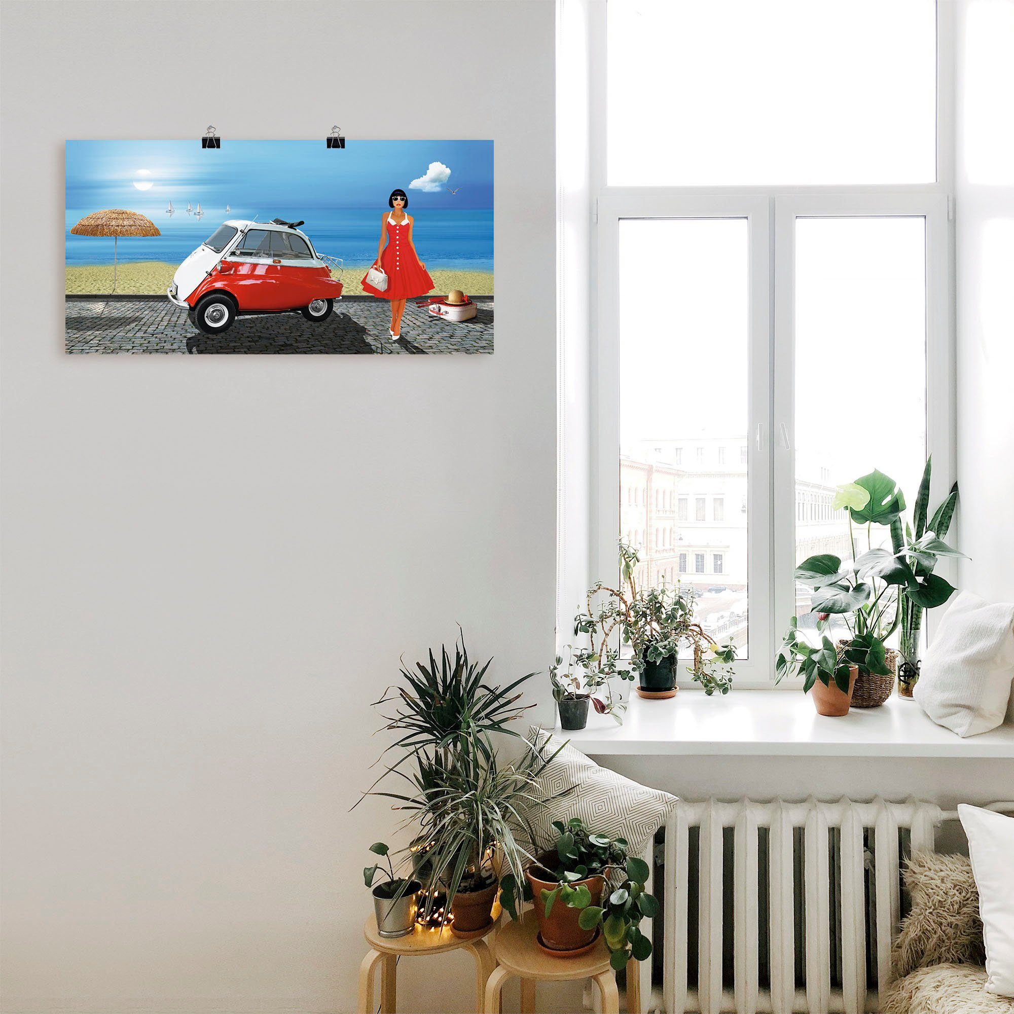 Artland Poster Vakantie in de jaren 60 als artprint op linnen, muursticker of poster in verschillende maten