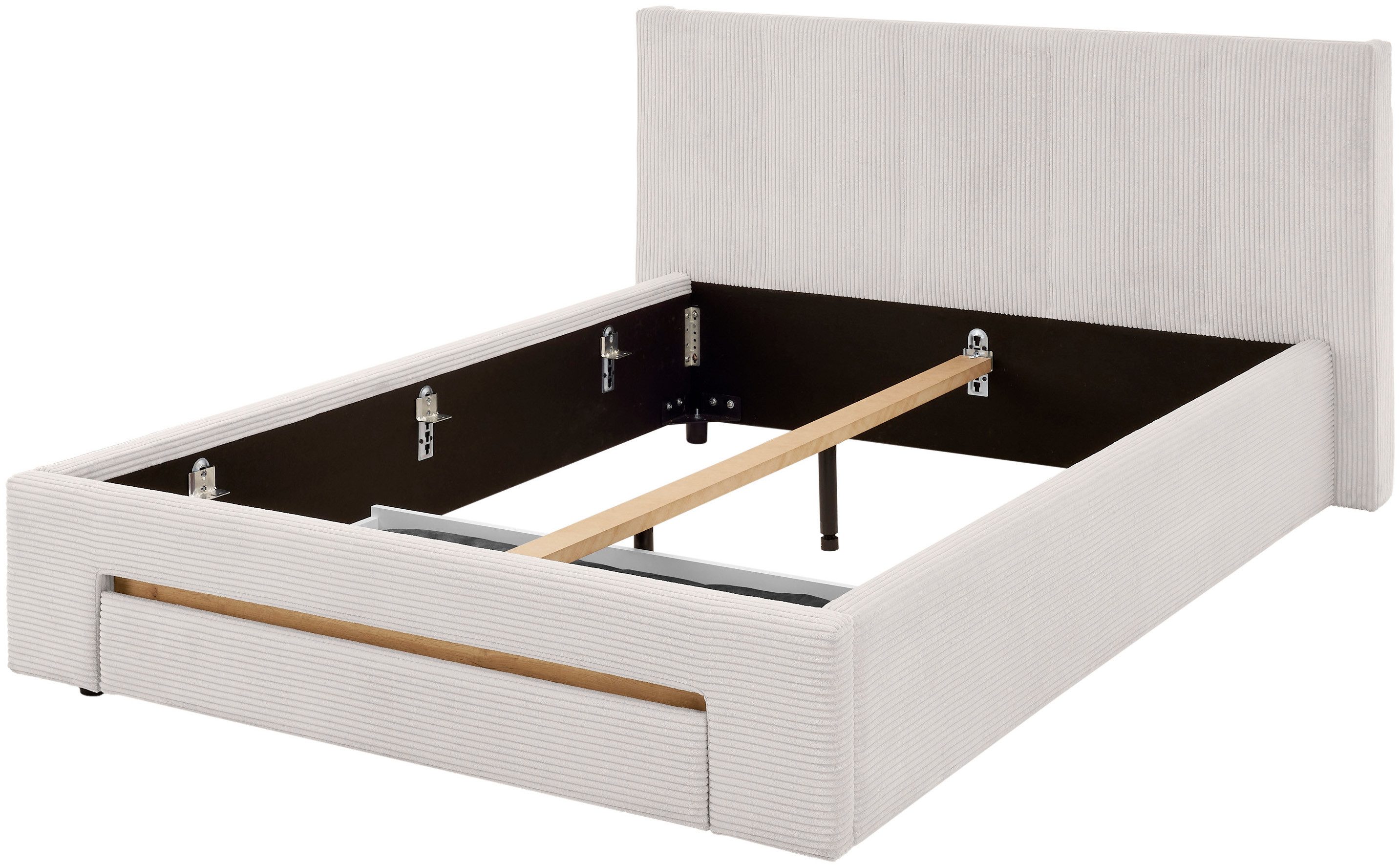 INOSIGN Gestoffeerd bed CiTY/GiRON, bedframe met bedlade, gestoffeerd opbergbed met hondenbed of opberglade, bekleding van corduroy of linnenlook