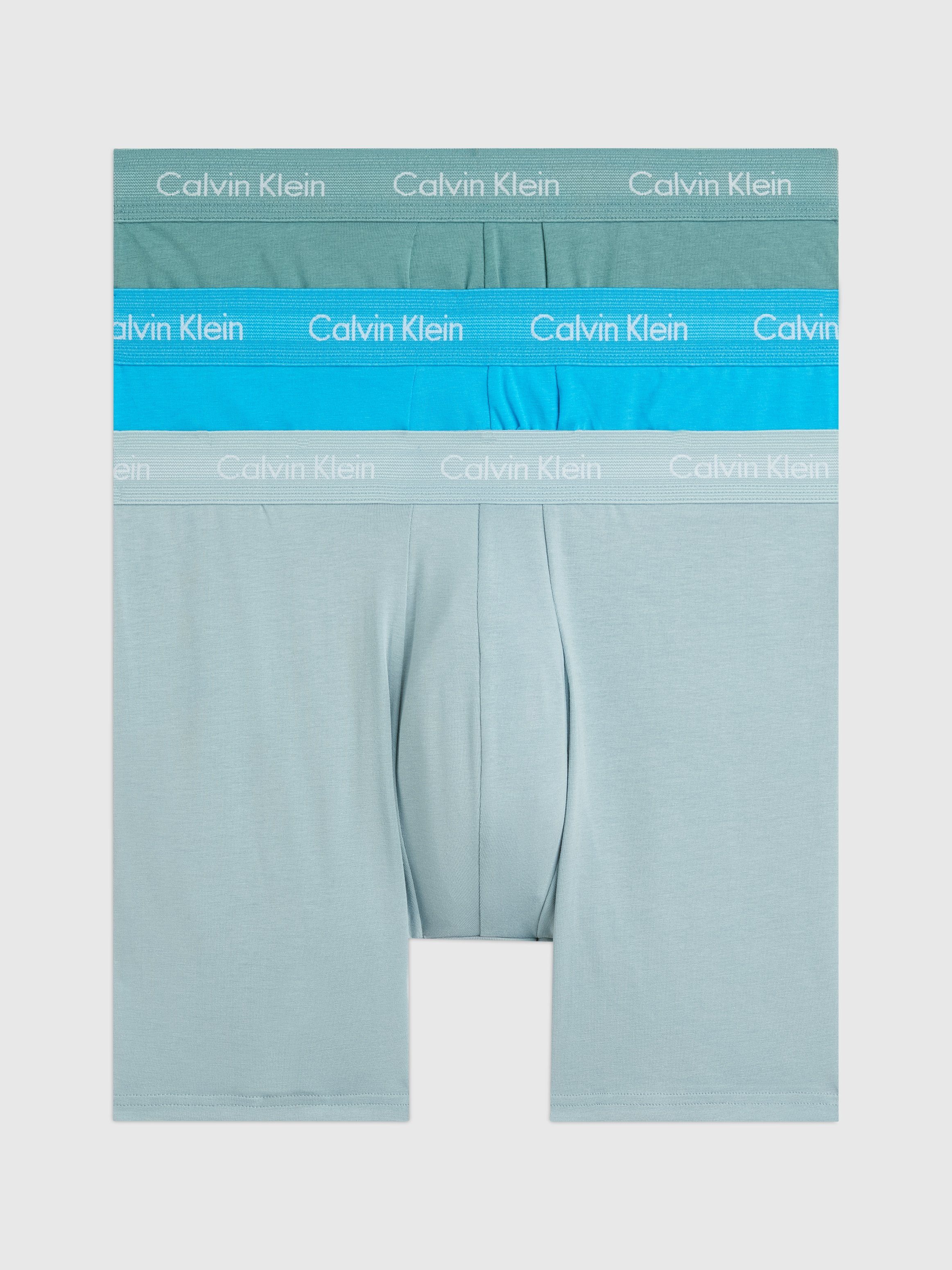 Calvin Klein Boxershorts long 3-pack blauw-groen