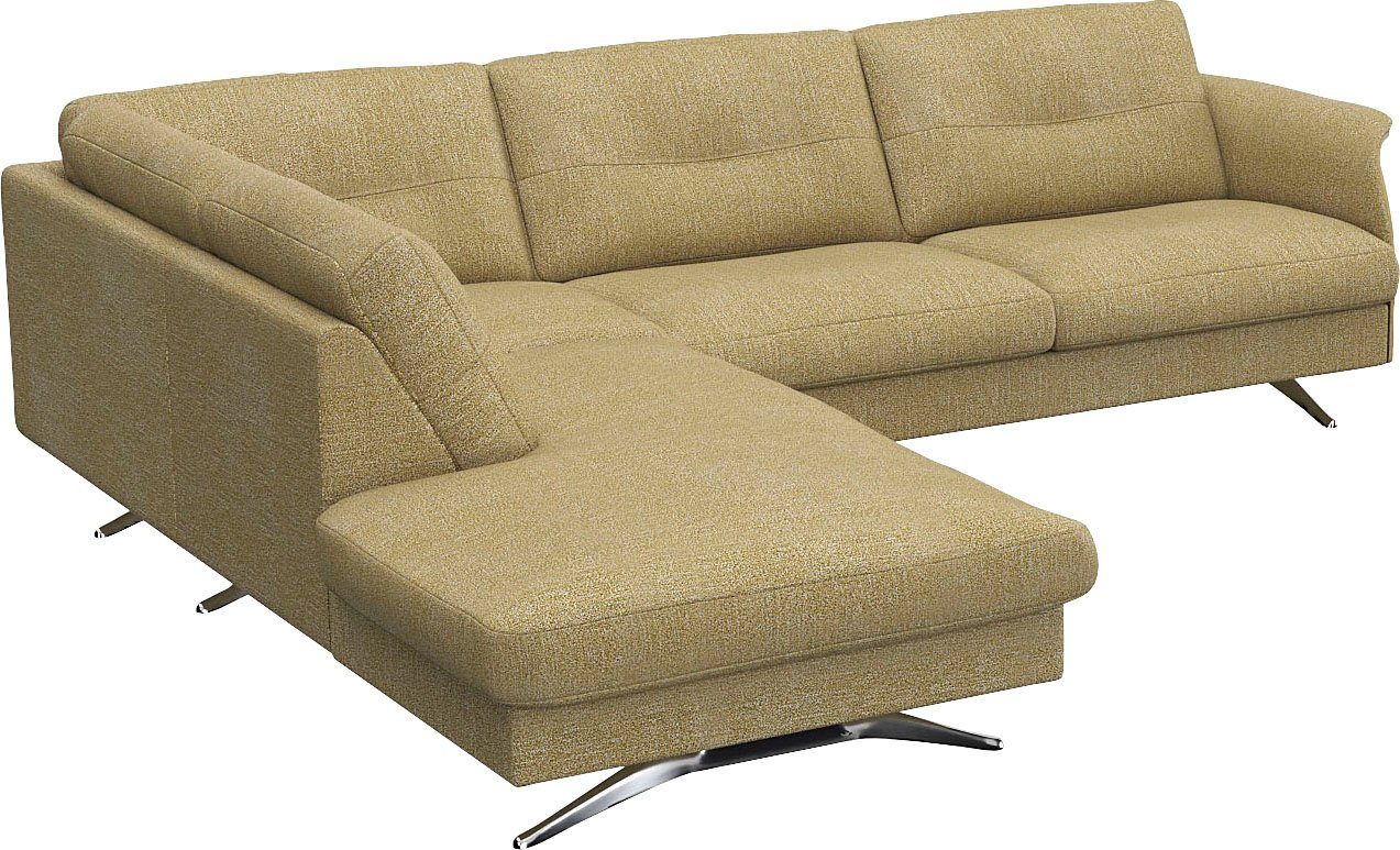 FLEXLUX Hoekbank Glow, super comfortabel door hoogwaardige zitconstructie met binnenvering, L-vorm