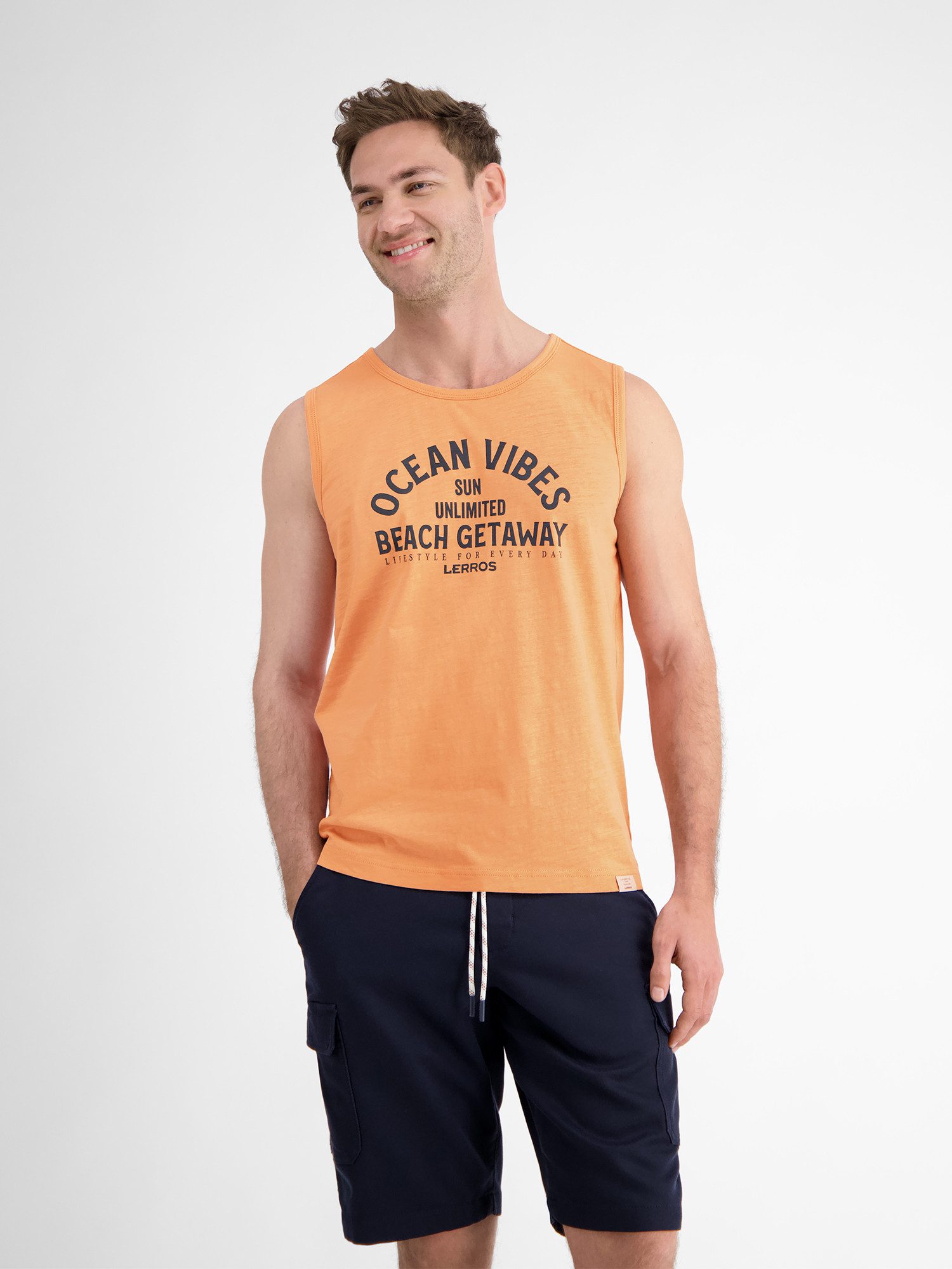 Lerros Muscle-shirt LERROS heren tanktop met borstprint
