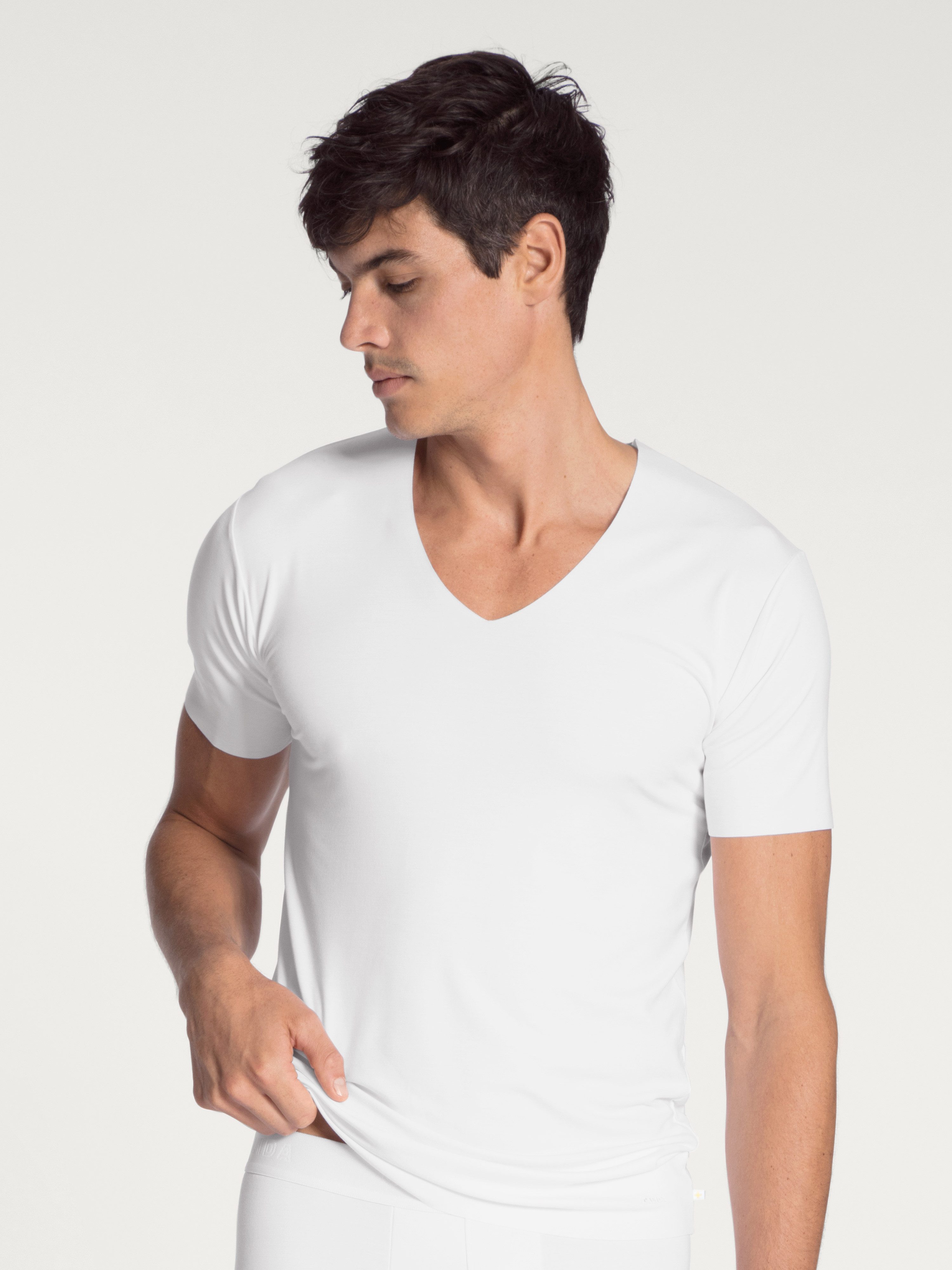 CALIDA Shirttop Clean line met extra platte zoom- en kraagafwerking