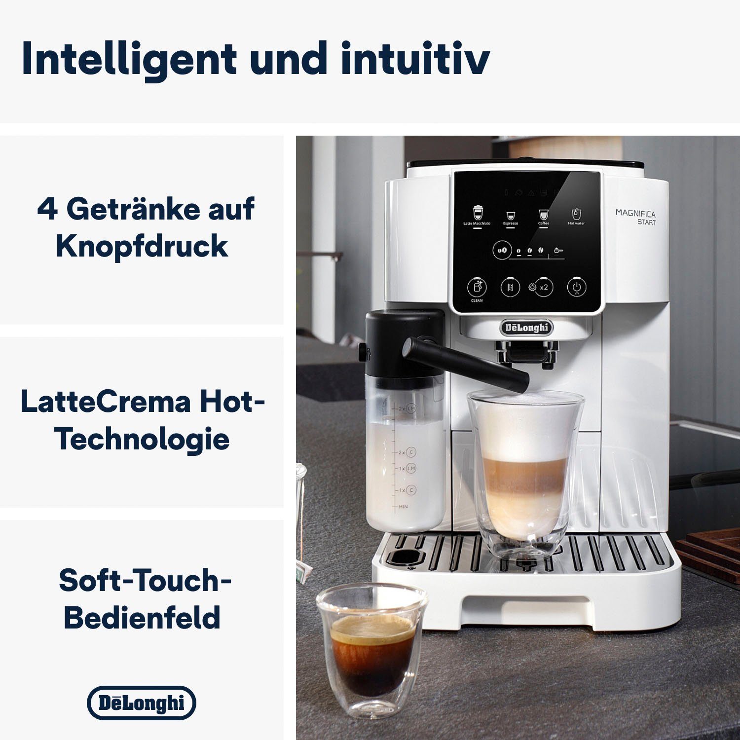 De'Longhi Volautomatisch koffiezetapparaat Magnifica Start ECAM 220.61.W weiß