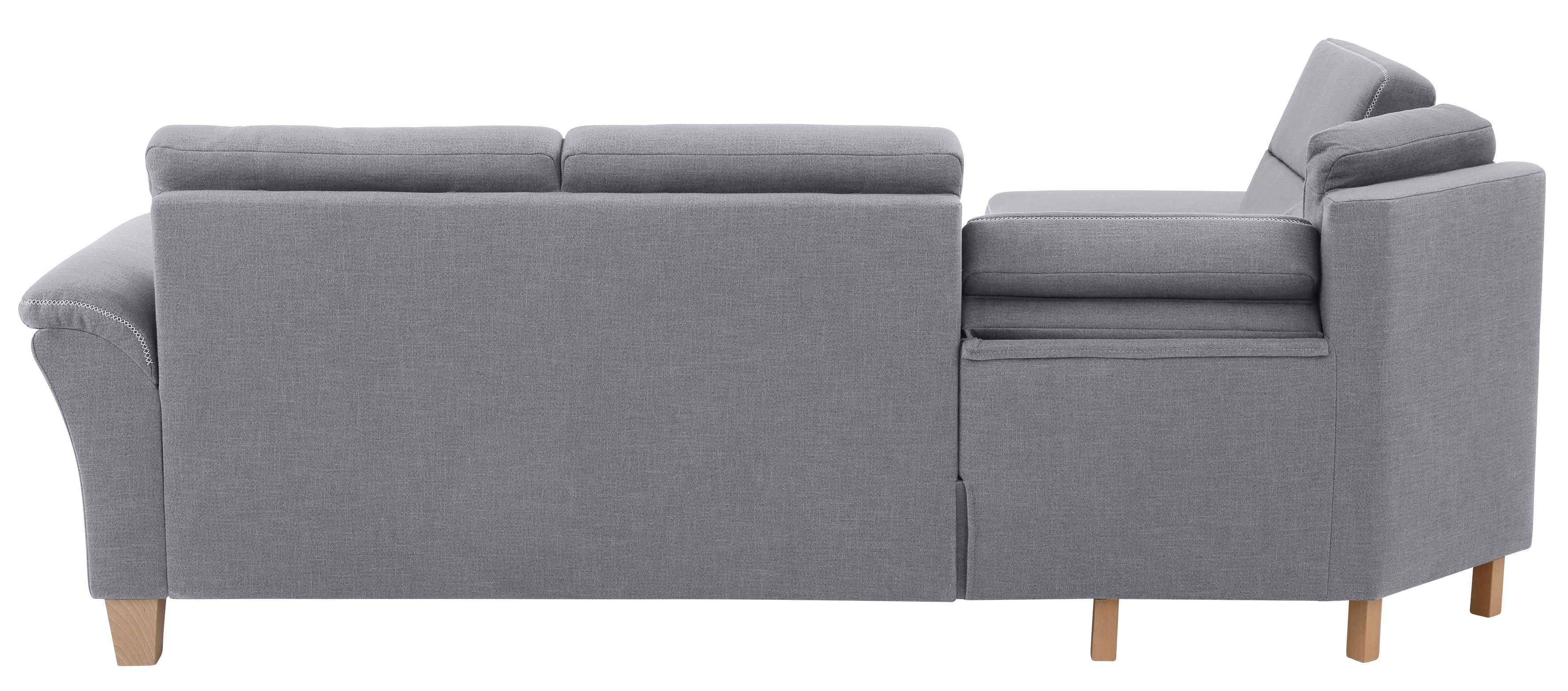 Home affaire Hoekbank Soleo L-model comfortabel door trapezehoek met relaxfunctie, ook met slaapfunctie