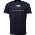 fynch-hatton t-shirt met gekleurde logoprint blauw