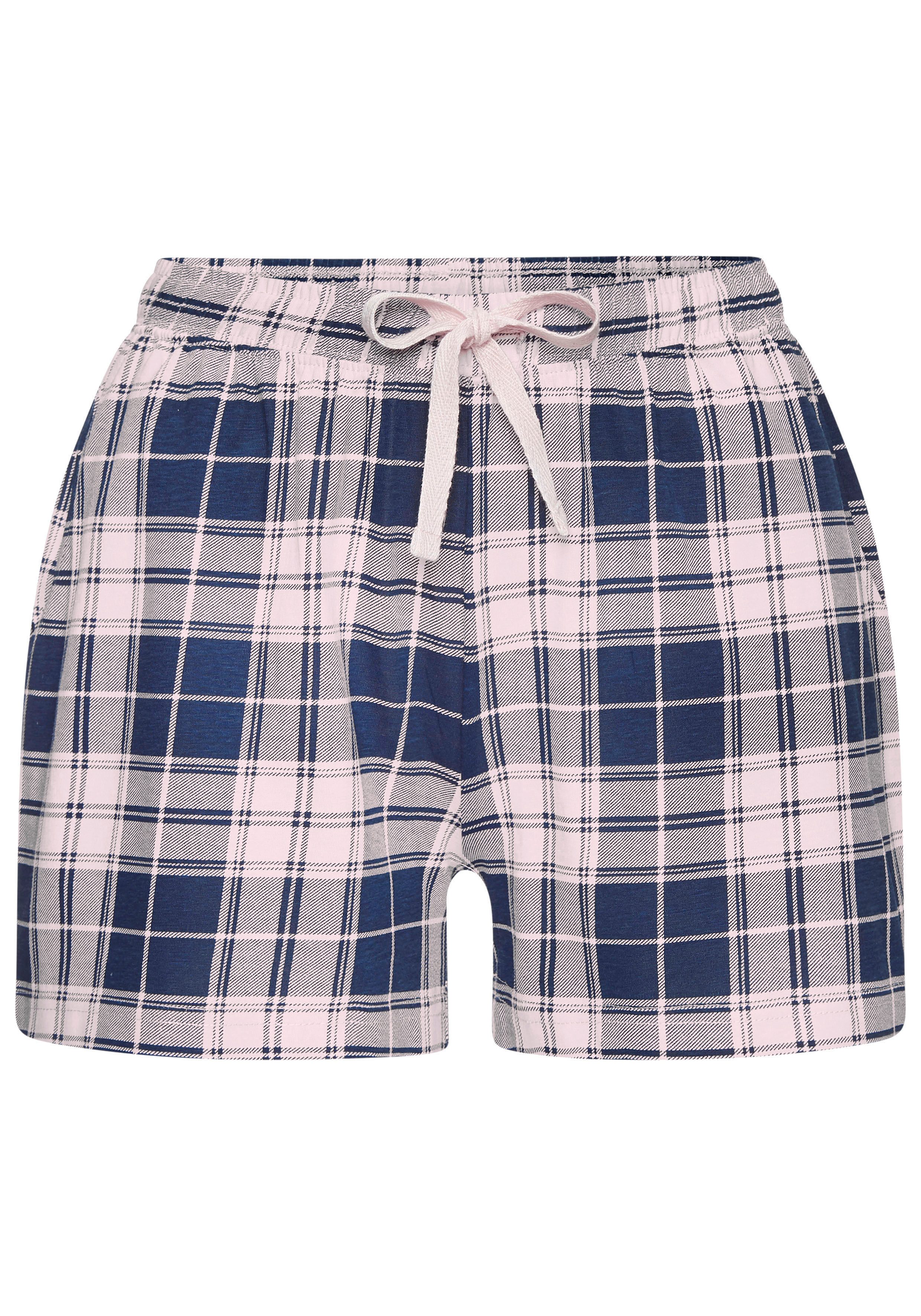 Vivance Dreams Pyjamashort Met strepen en ruiten (set, 2-delig)