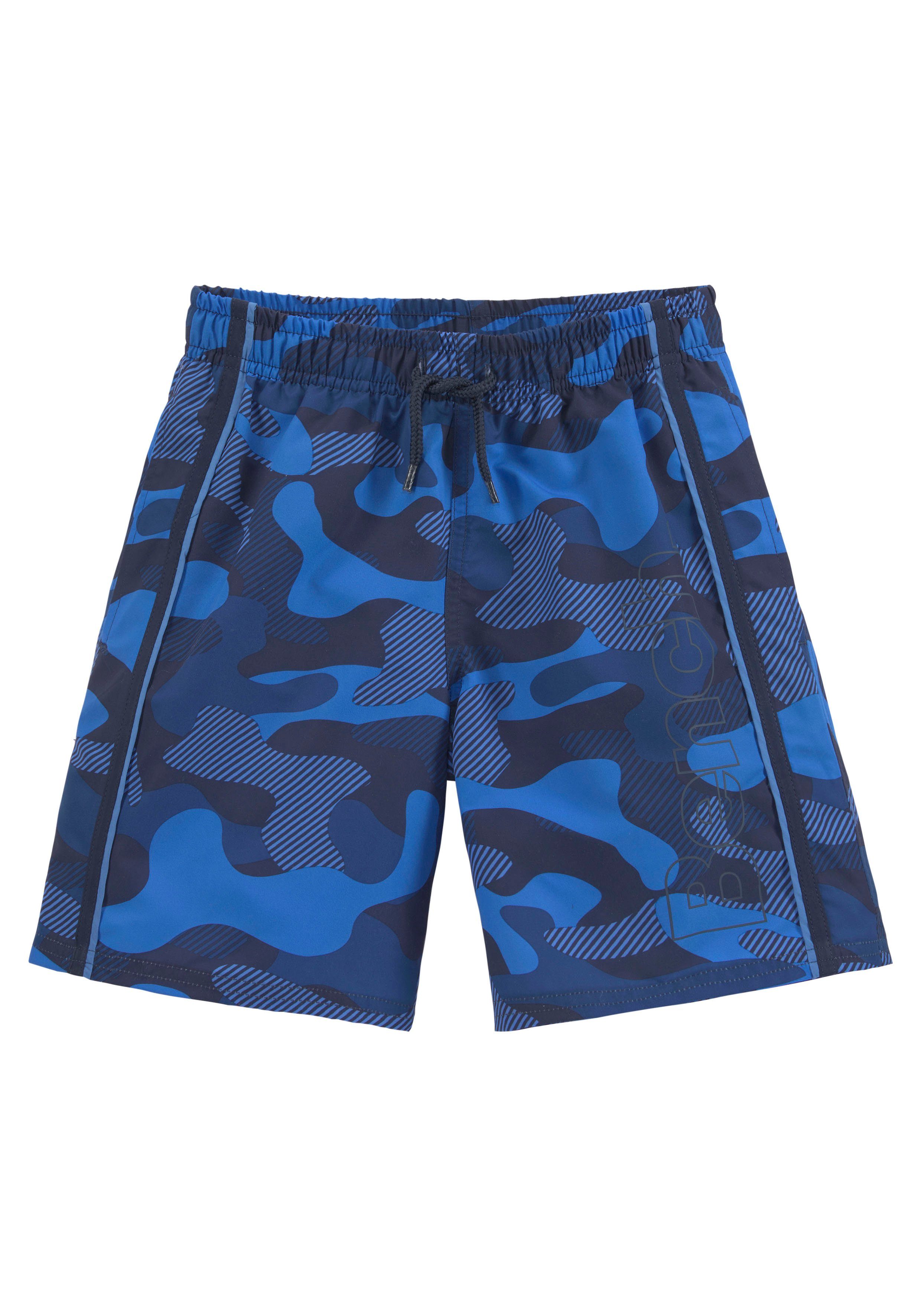 Bench. Zwemshort Jones Kids met contrastkleurige pipings jongens badmode maat 170/176 blauw