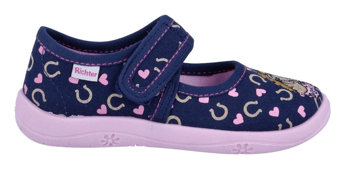 Richter Pantoffels Mia WMS: Medium Klittenbandschoen met pastelprint, maat sjabloon om te downloaden