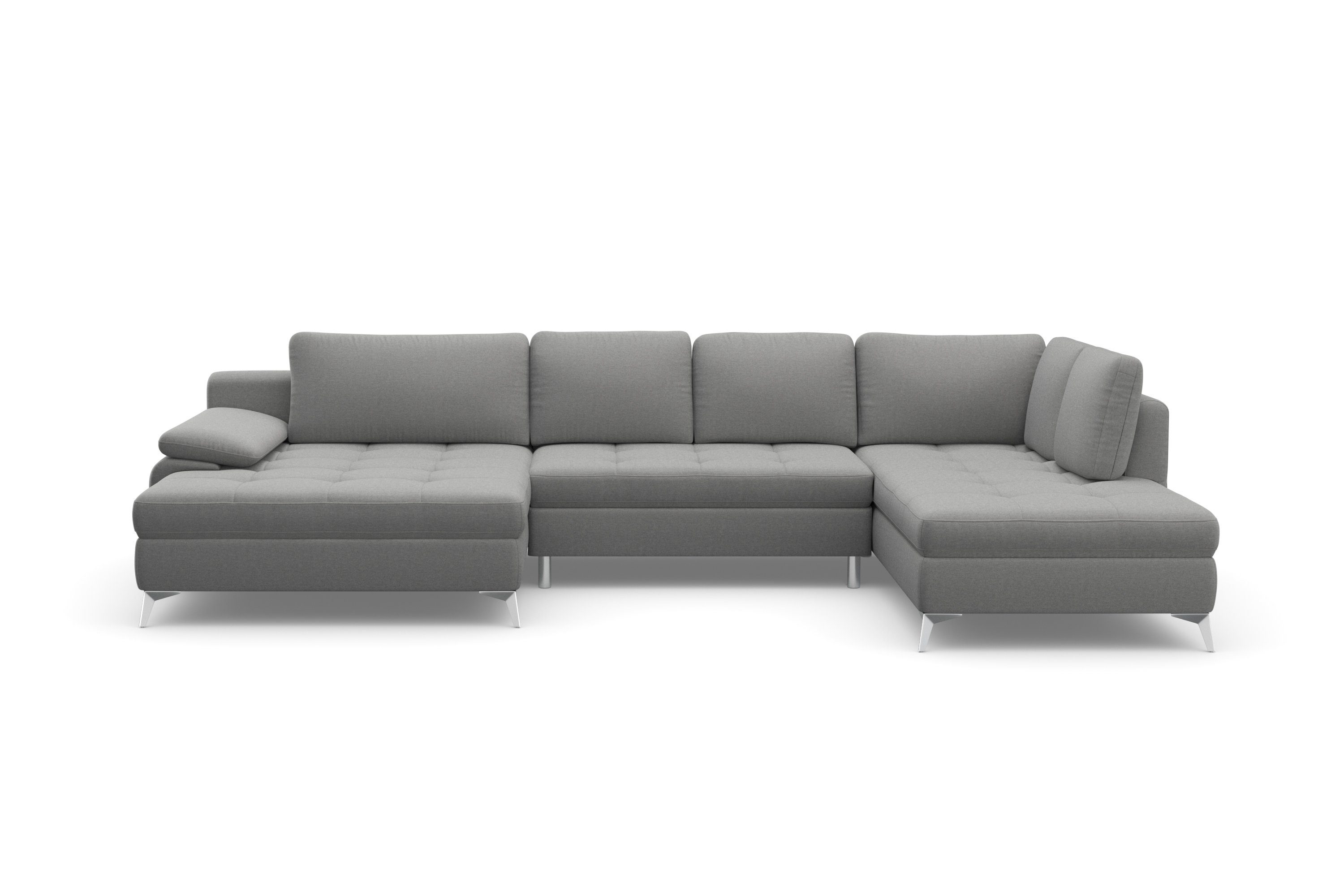 sit&more Zithoek Latigo U-vorm met mega-récamier, naar keuze met slaapfunctie en bedkist