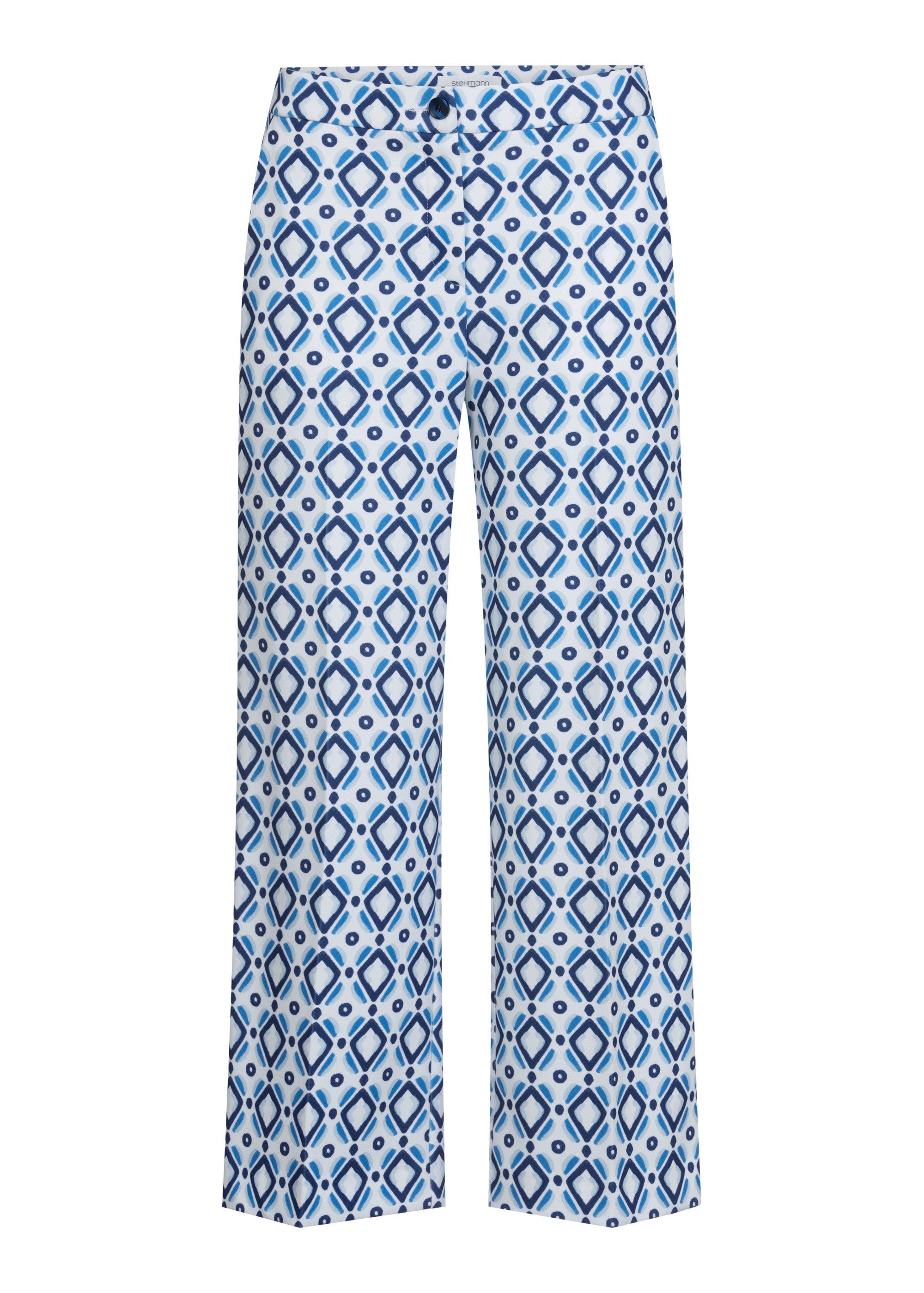Stehmann 3/4 broek met grafisch patroon