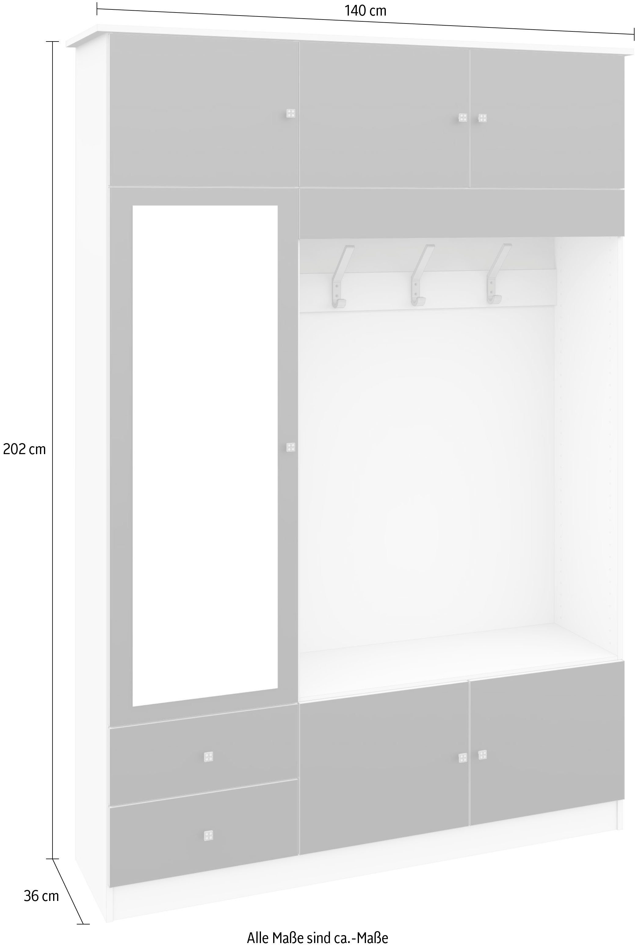 borchardt Möbel Kledingkast Kompakta Hoogte 202 cm