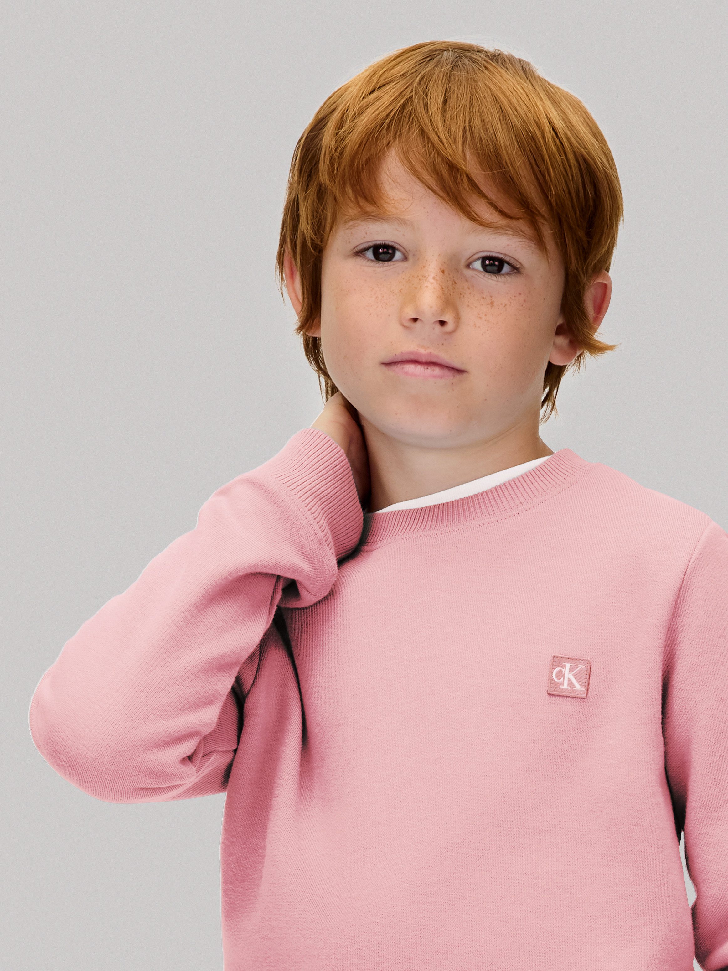Calvin Klein Sweatshirt MONO MINI BADGE REG CN voor kinderen tot 16 jaar met logo-opdruk