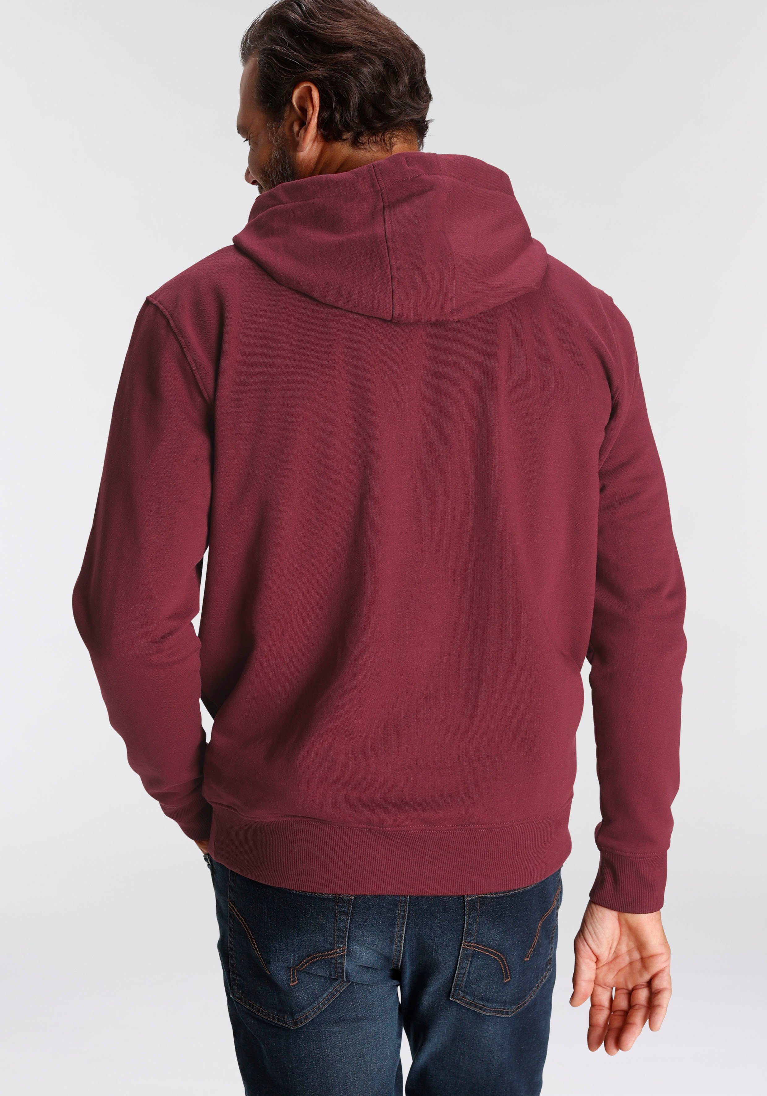 Man's World Capuchonsweatvest met contrastkleurige voering