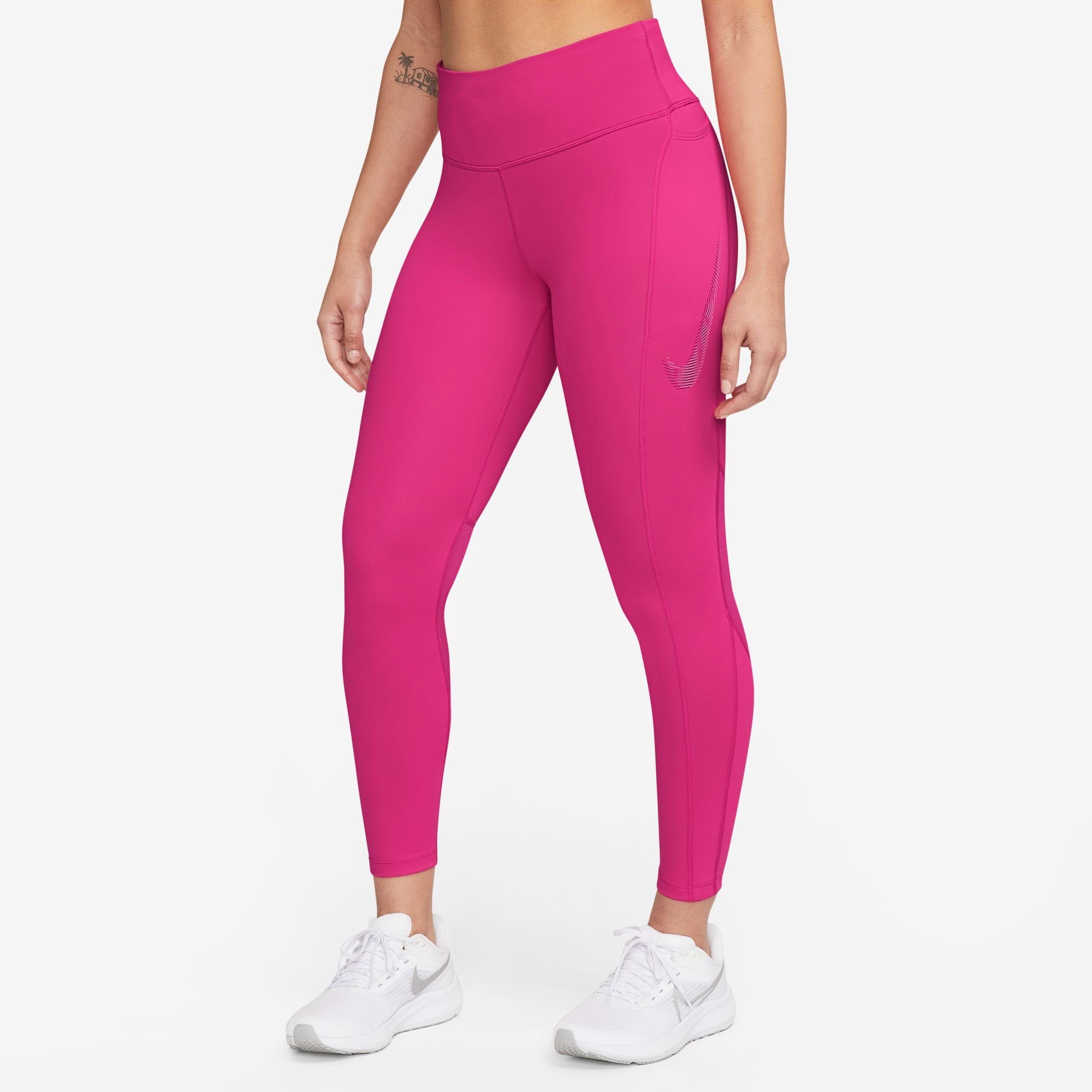 Nike Runningbroek FAST SWOOSH WOMEN'S MID-RISE / LEGGINGS