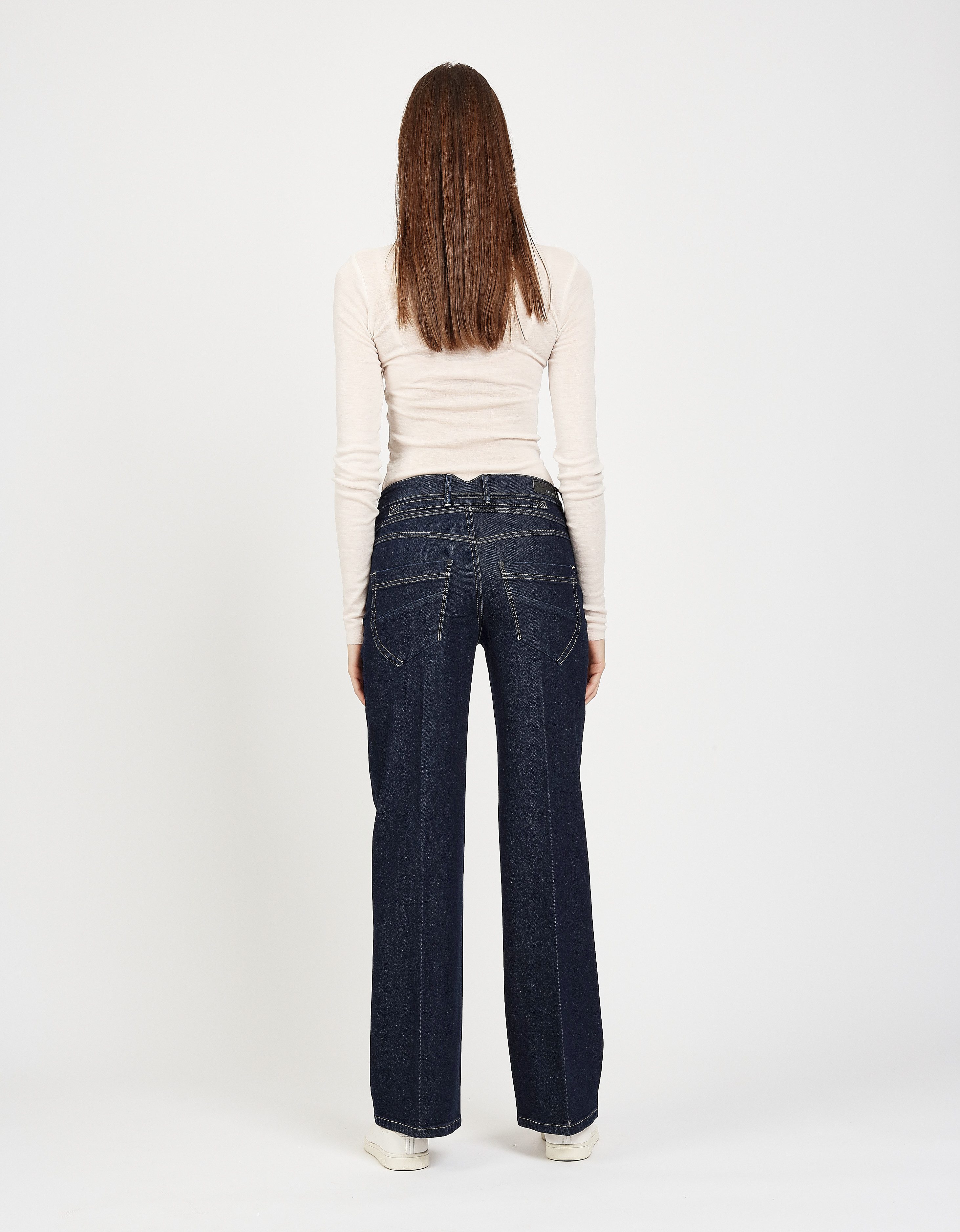 GANG Wijde jeans 94MEDINA WIDE met knoopsluiting