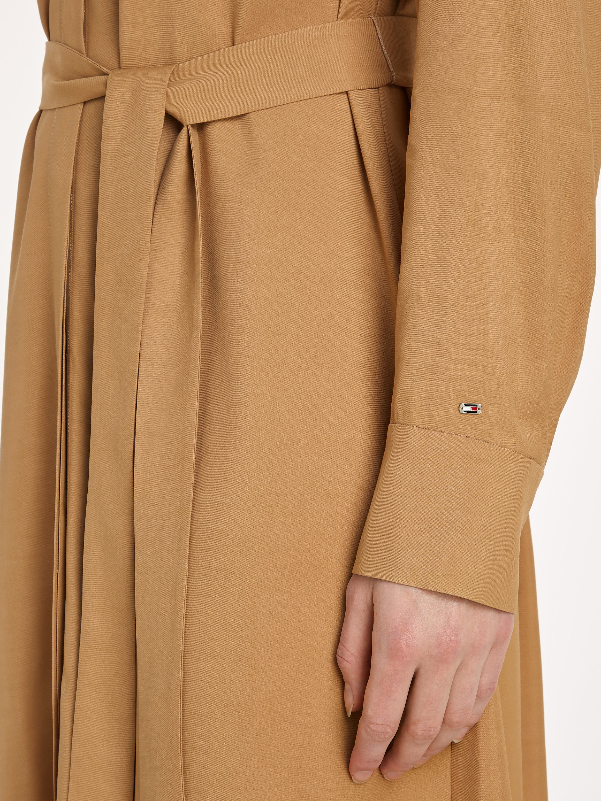 Tommy Hilfiger Jurk met overhemdkraag FLUID VISCOSE SHIRT DRESS vloeiende viscose kwaliteit