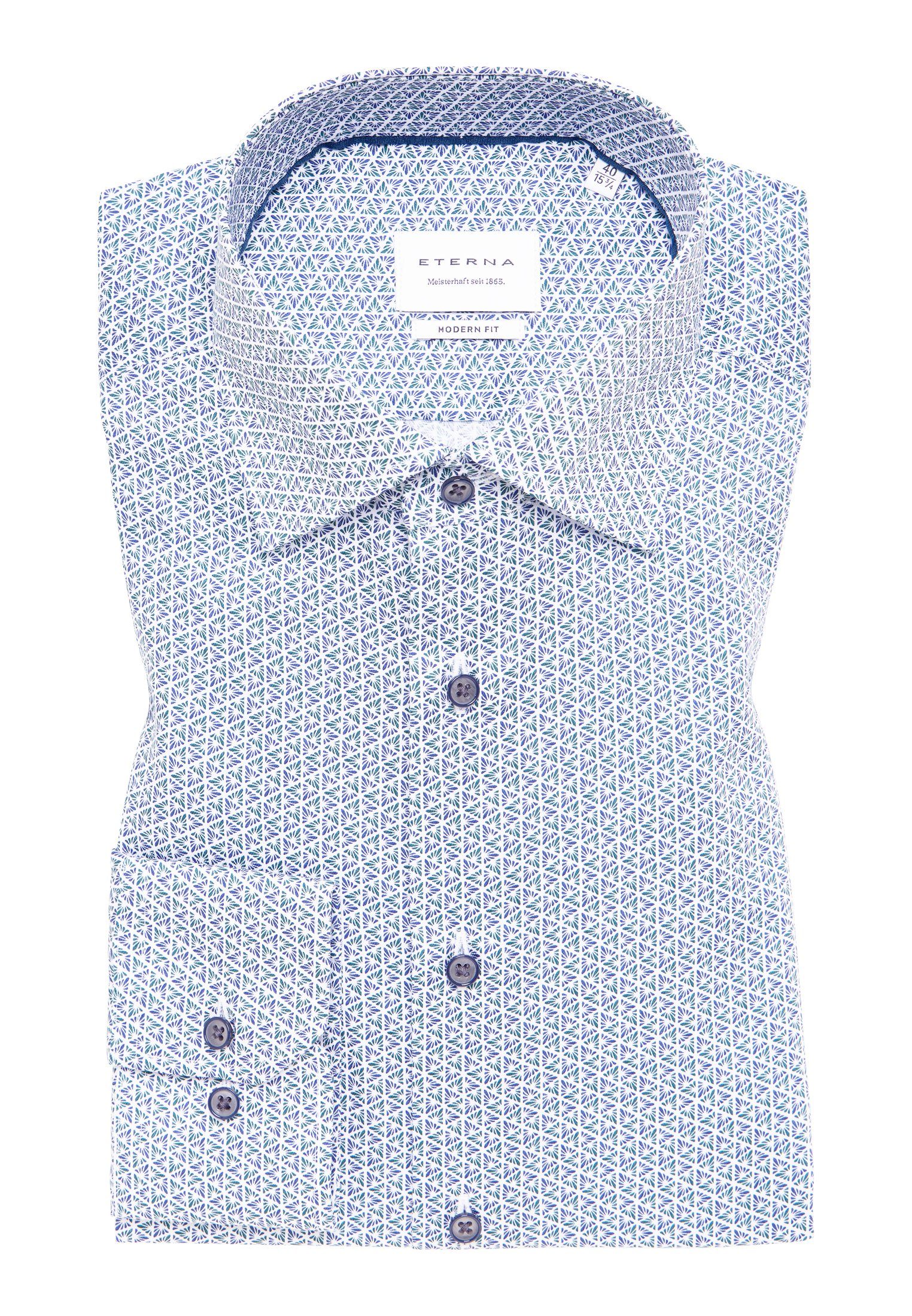 Eterna Overhemd met lange mouwen MODERN FIT NON IRON (strijkvrij)