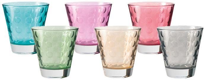 LEONARDO Beker Optic Colori kwaliteit, 220 ml(set, 6-delig)
