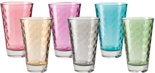 Hiel Tonen Precies LEONARDO Glas Optic Colori kwaliteit, 300 ml, 6-delig (set, 6-delig) in de  online shop | OTTO