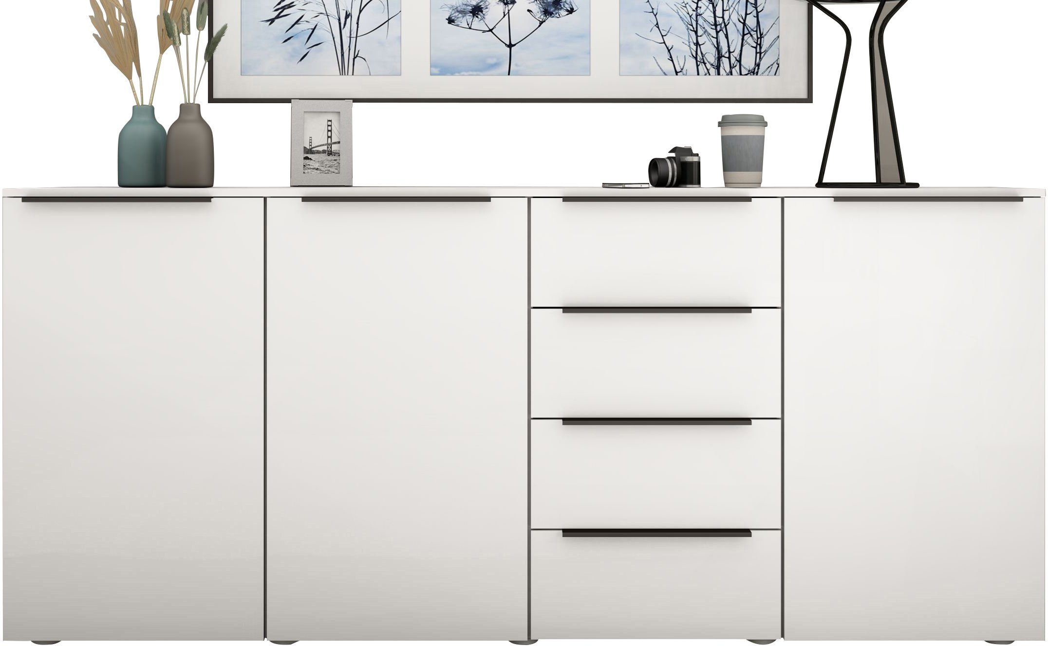 borchardt Möbel Highboard Tom Breedte 200 cm highboards wit